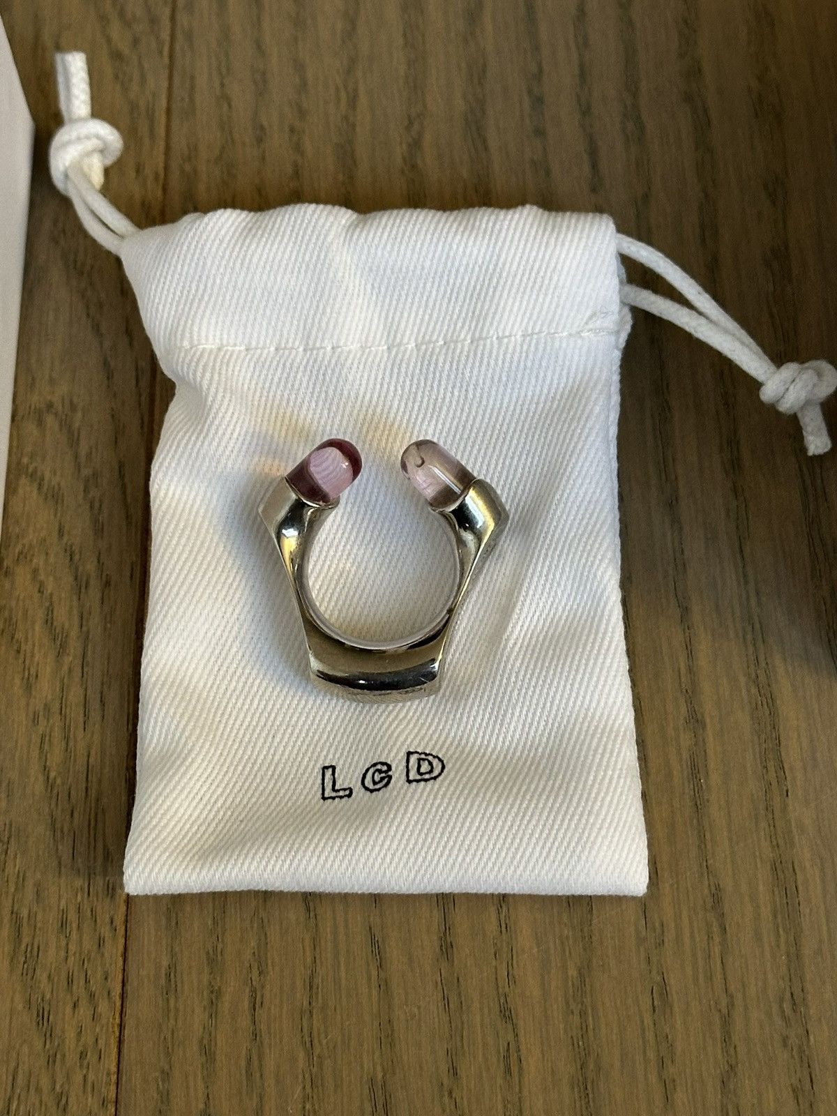 Lorette Cole Duprat Pink Palladium Plated & Resin Ring Size 8 Size ONE SIZE - 1 Thumbnail