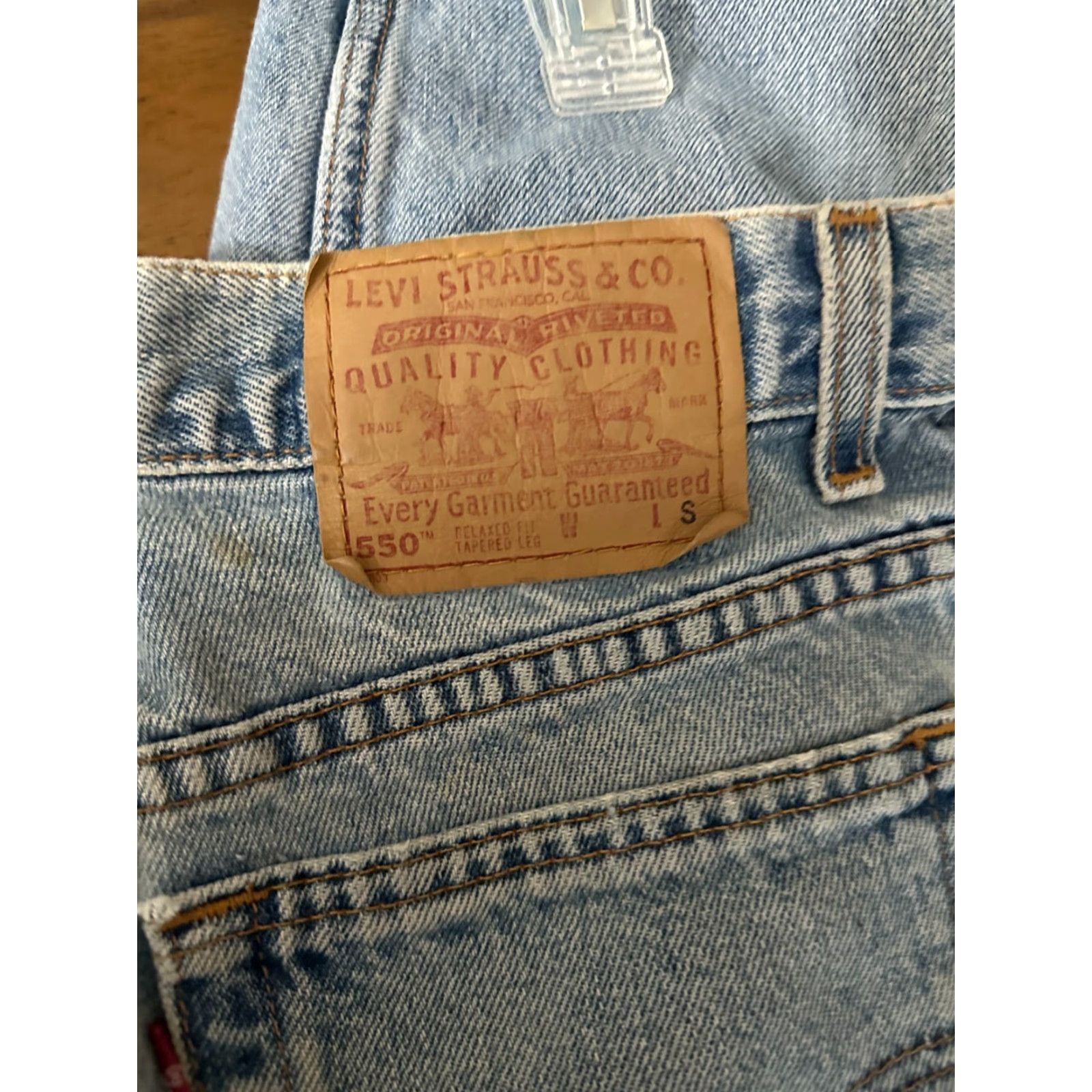Levi's VINTAGE Levi's 550 Jeans Tapered Leg High Rise Size 14 Womens Blue Denim 100% Cotton Regular Fit Size 36" / US 14 / IT 50 - 6 Thumbnail
