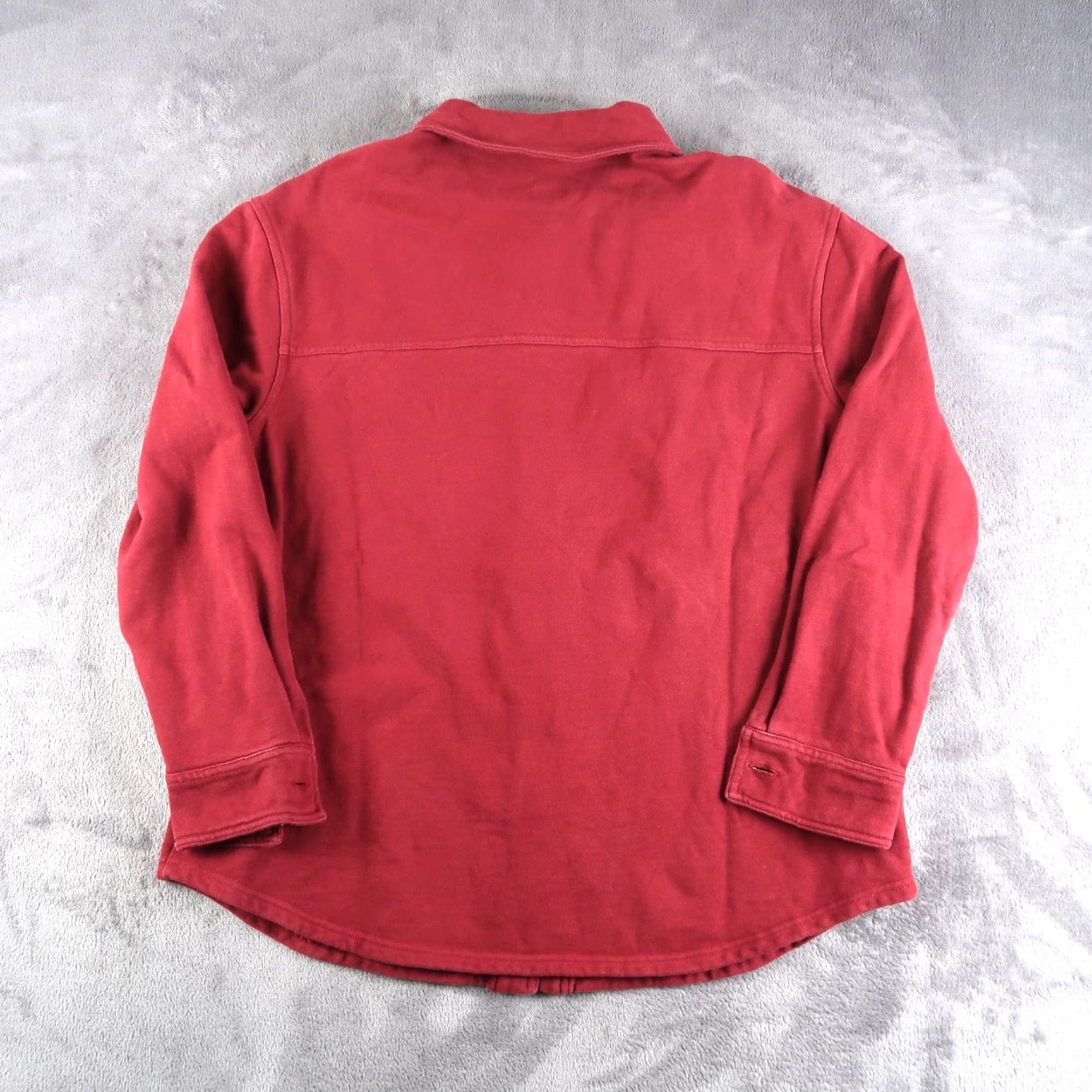 Good American VINTAGE Good American Shirt Jacket Womens 1/2 Burgundy Button Up Shacket Size XS / US 0-2 / IT 36-38 - 2 Thumbnail