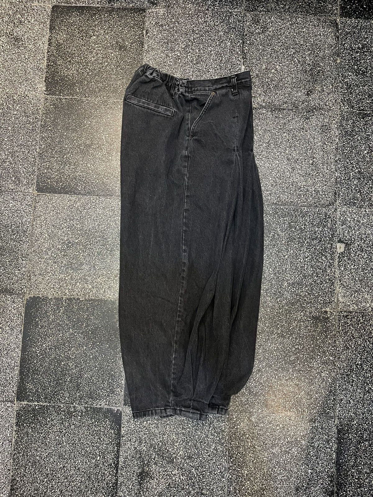 Japanese Brand ANGLAN, WIDE BALLOON PANTS PINTUCK DENIM! Size US 34 / EU 50 - 6 Thumbnail