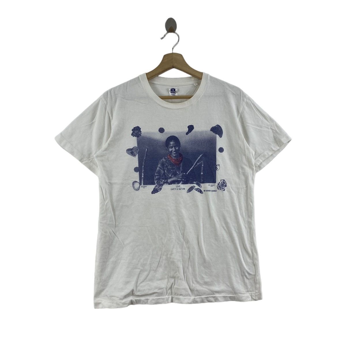 Japanese Brand HR MARKET Japanese Brand Bensimon Paris White Short Sleeve Size US M / EU 48-50 / 2 - 1 Thumbnail
