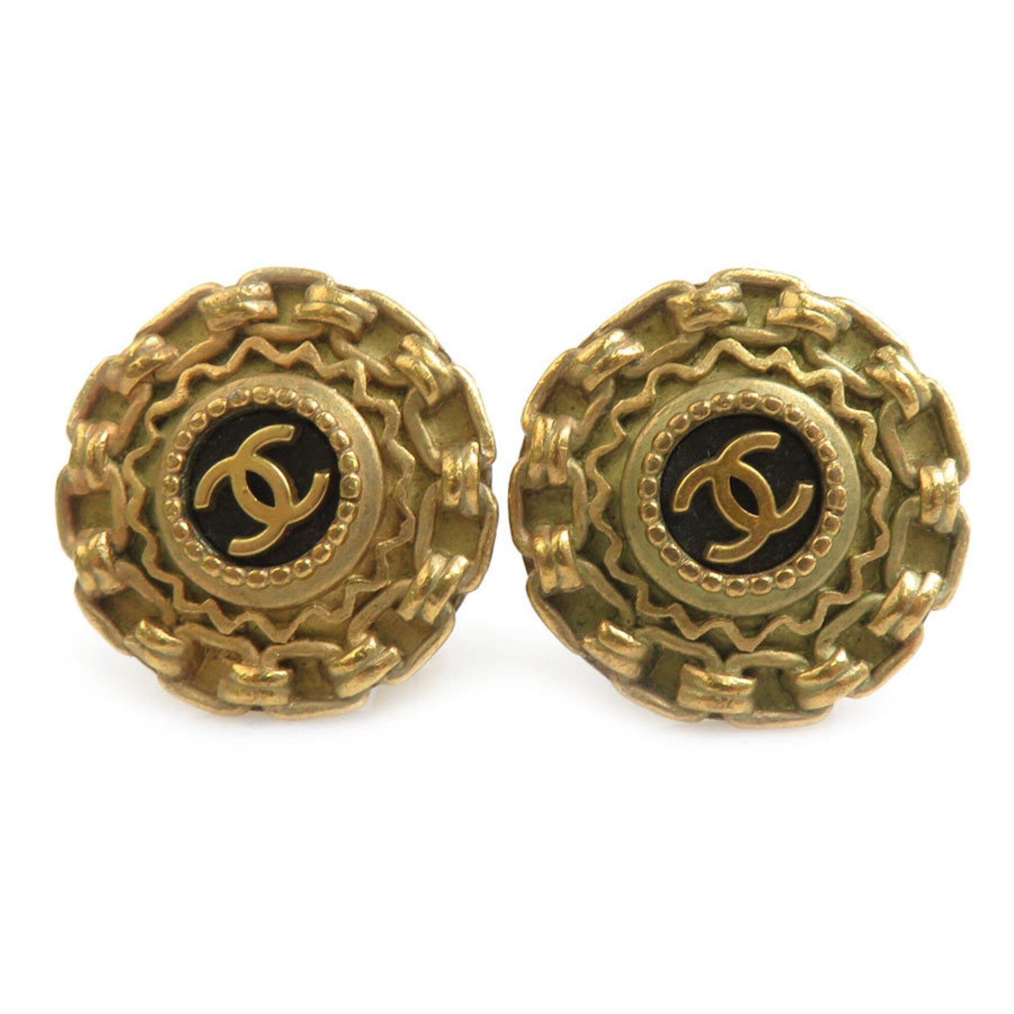 Chanel Chanel earrings, metal, gold, women's, h32174 Size ONE SIZE - 1 Thumbnail
