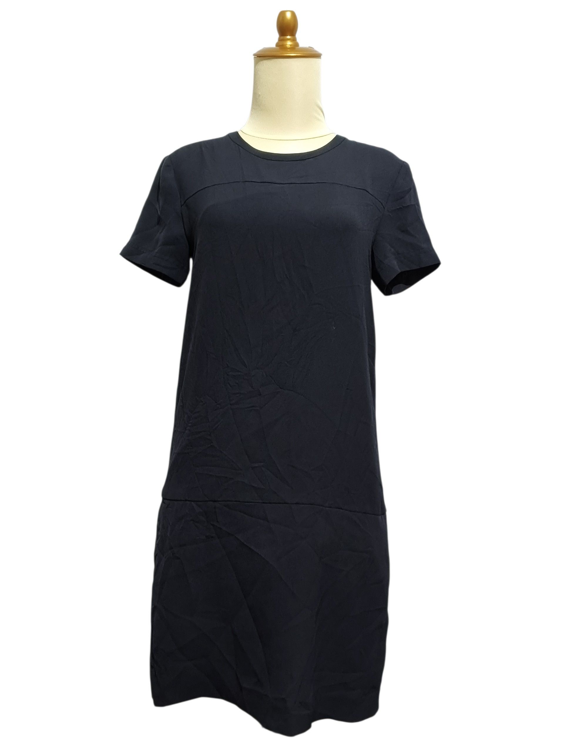 Theory Theory Eloria Madera Black Minimal Shift Dress Size XS / US 0-2 / IT 36-38 - 1 Thumbnail