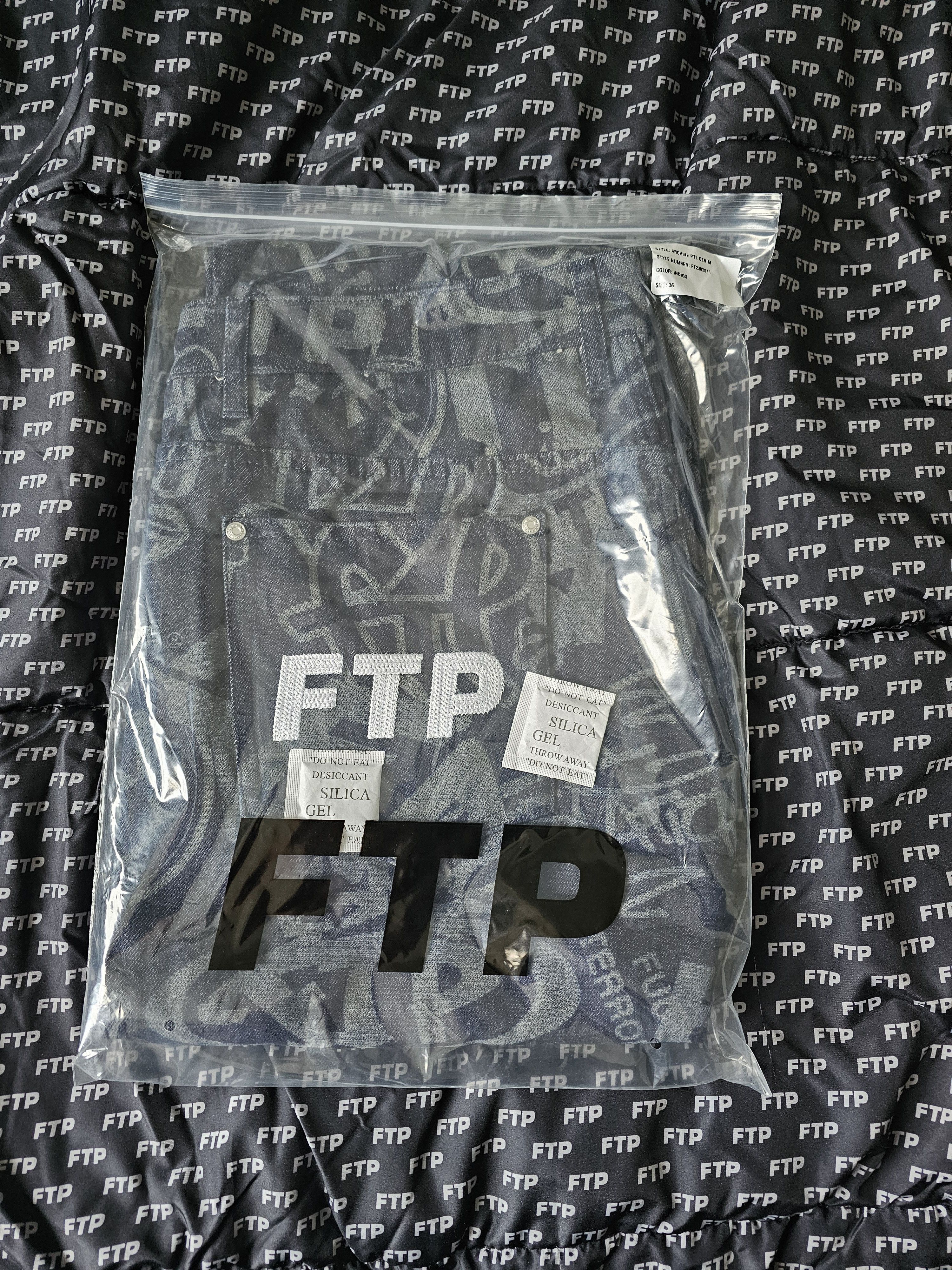 Image of Fuck The Population Ftp Archive Denim in Indigo, Men's (Size 36)