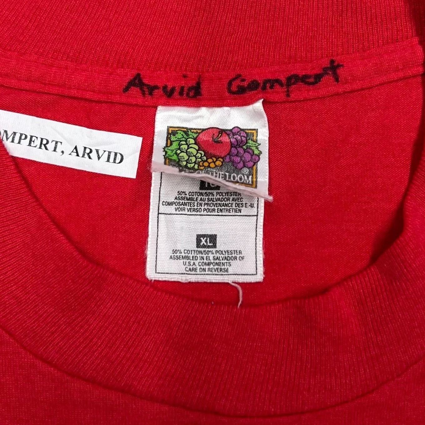 Fruit Of The Loom VINTAGE 90’s SCOTTSBLUFF, NEBRASKA Souvenir USA Spellout Graphic T-Shirt XL Red Men XS? No Size US XL / EU 56 / 4 - 4 Thumbnail