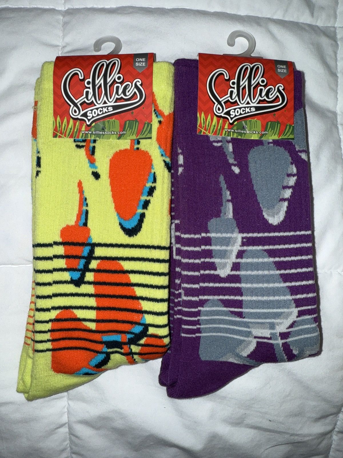 Other 2 pair of SILLIES SOCKS! “Shroom-a-Delic” design, crew, NEW! Size ONE SIZE - 1 Thumbnail
