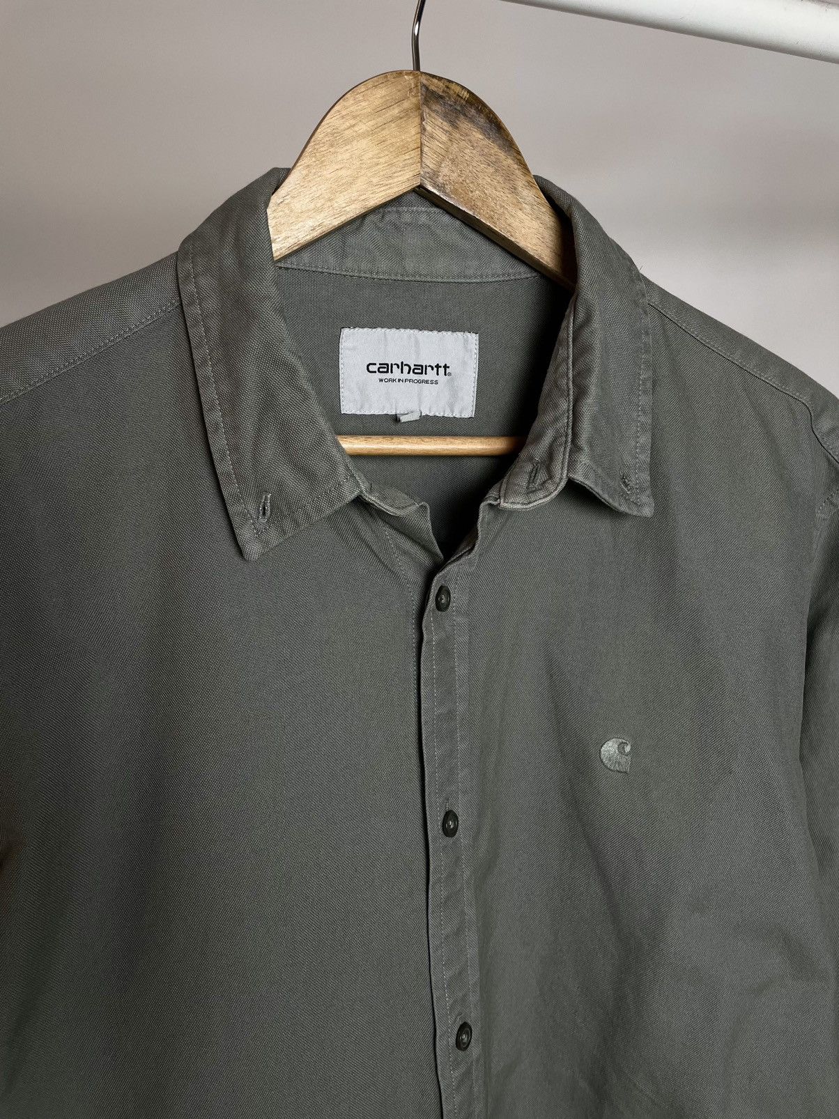 Carhartt Wip CARHARTT WIP 🌲 khaki button up over shirt Size US L / EU 52-54 / 3 - 4 Thumbnail