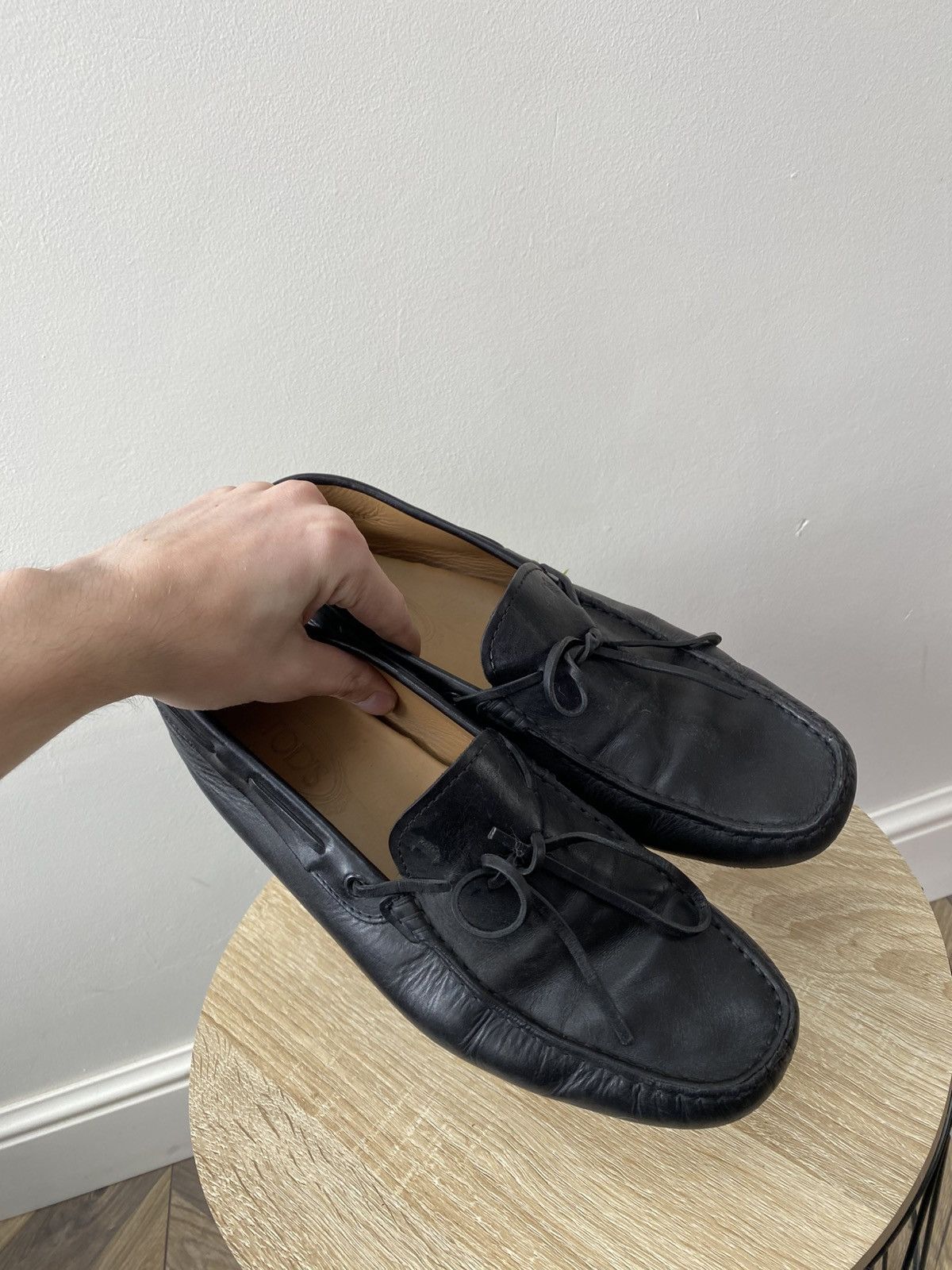 Tod's Vintage Tod's Mens Black Textured Leather Loafers Size US 9 / EU 42 - 9 Thumbnail