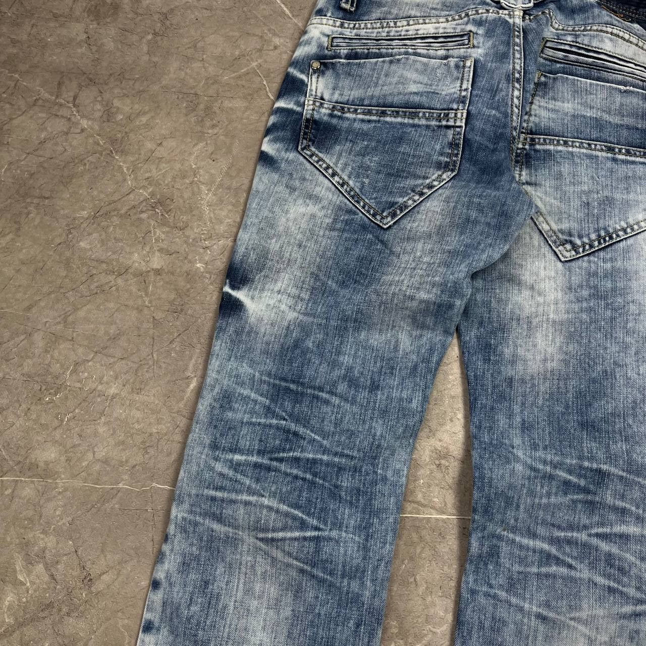 Japanese Brand Jeans Dirty Pants Faded Crash Denim Thrashed Y2K Distressed Size US 33 - 12 Thumbnail