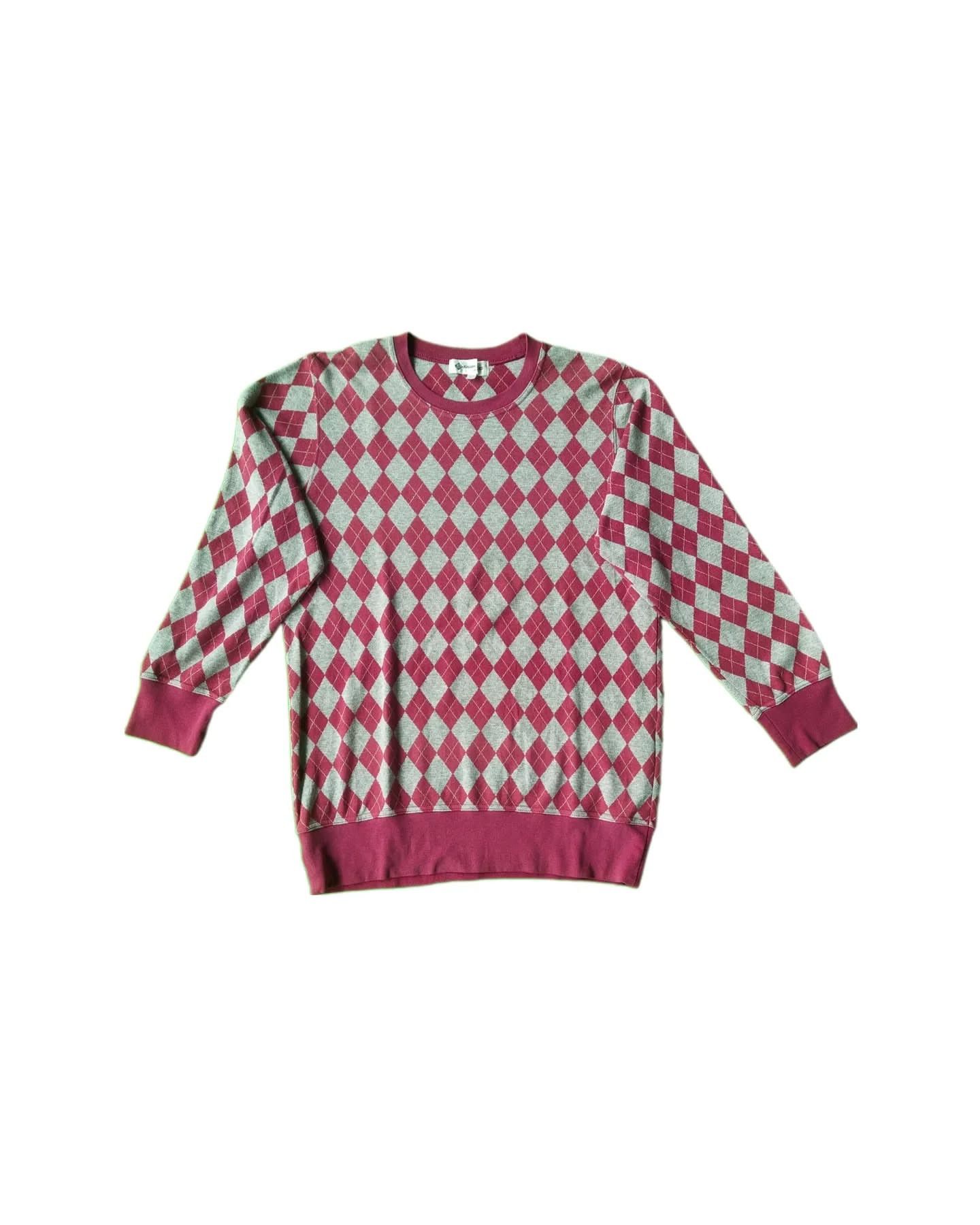 Hardy Amies Hardy Amies Red Pattern Crewneck Size US L / EU 52-54 / 3 - 1 Thumbnail