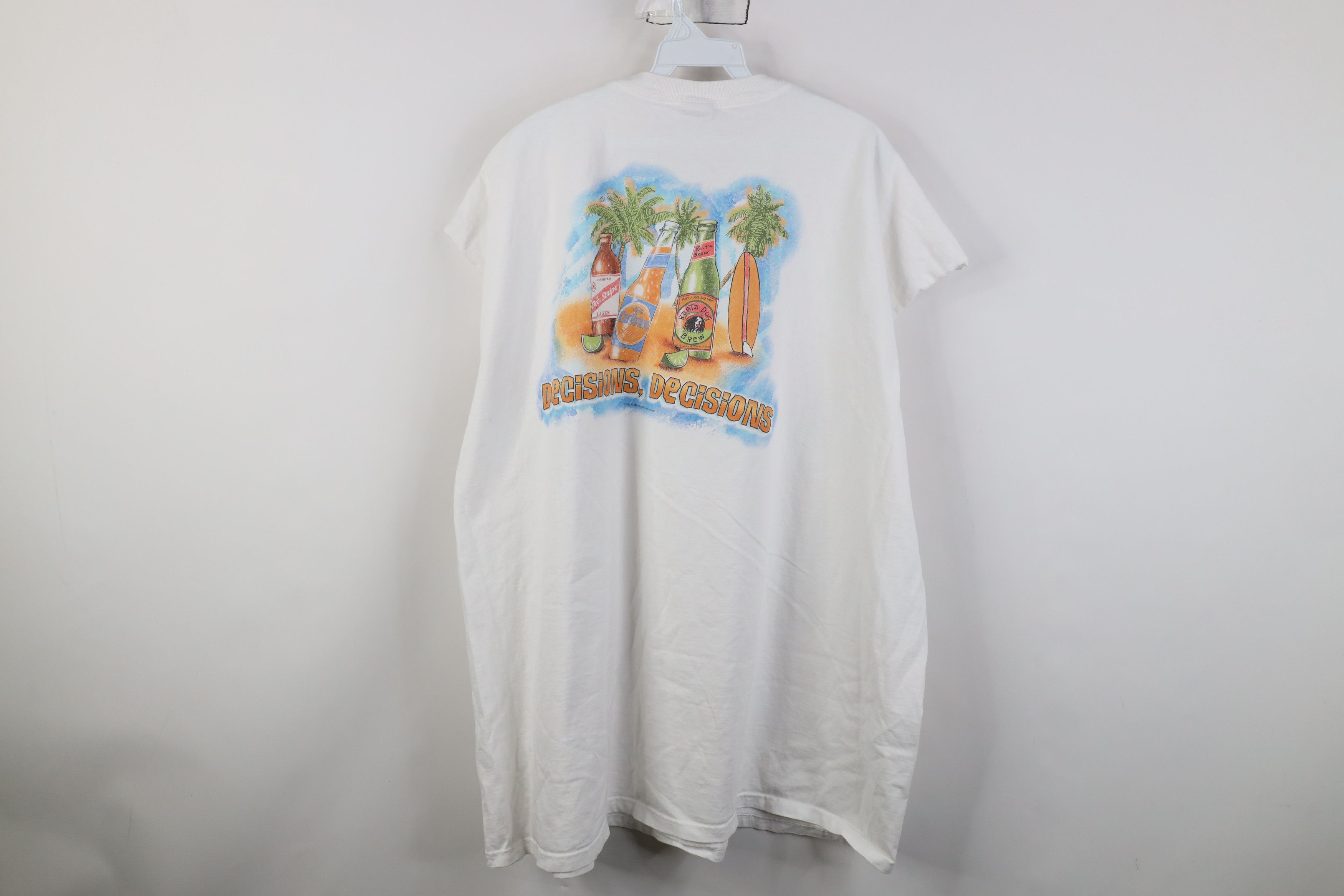 Big Dogs Vintage Y2K 2002 Big Dogs Off Decisions Beer Beach T-Shirt Size US XXL / EU 58 / 5 - 11 Thumbnail