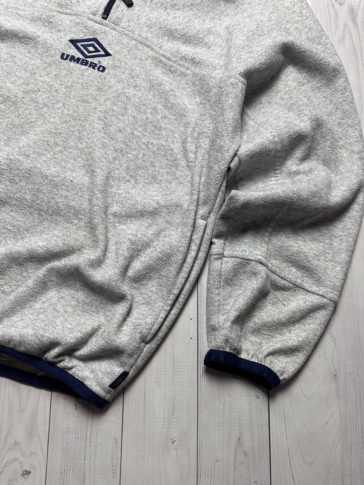 Umbro × Vintage Vintage Umbro fleece sweatshirt zip 1/4 logo Size US M / EU 48-50 / 2 - 3 Thumbnail