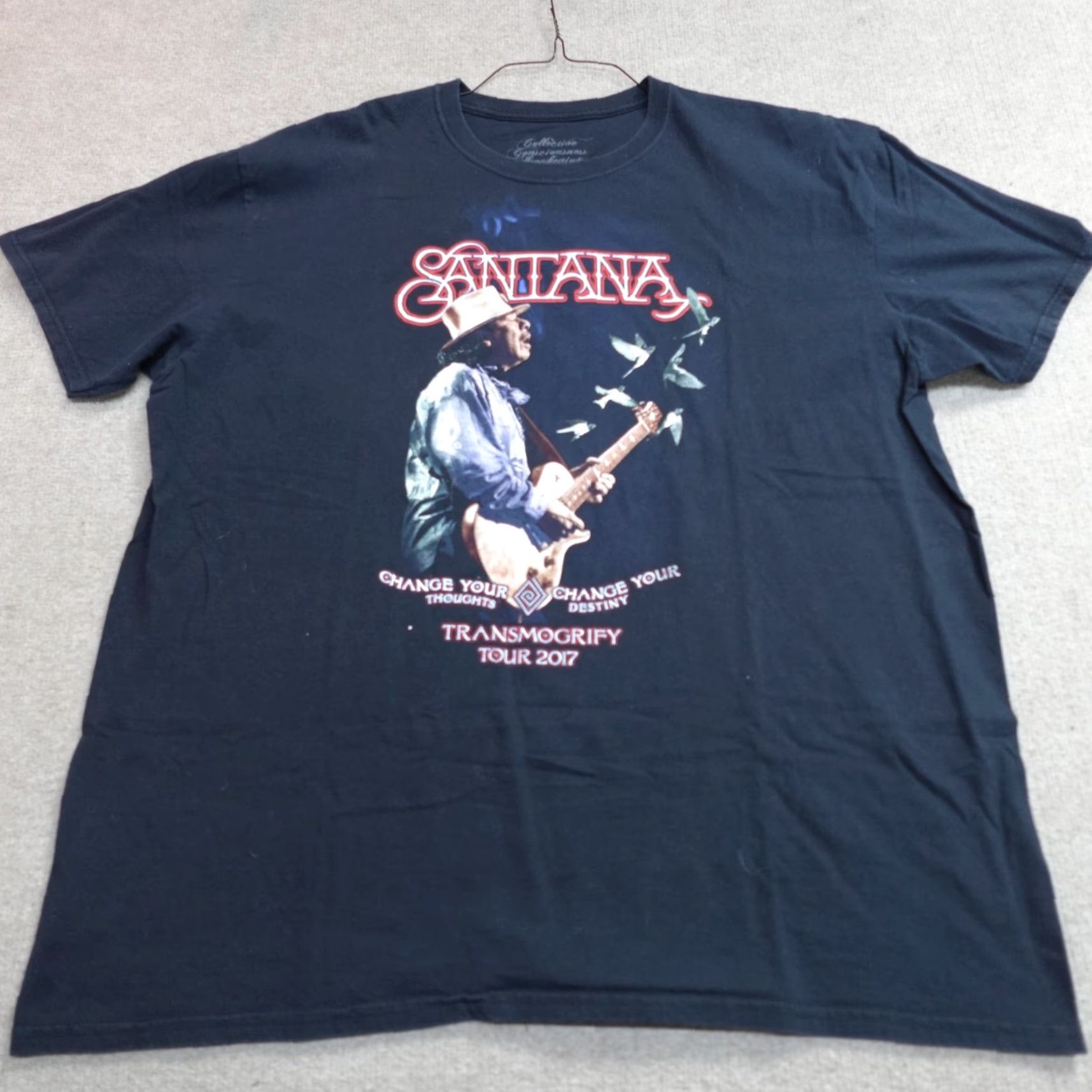 Doublet VINTAGE Santana Shirt 2X Blue Transmogrify Tour 2017 Double-Sided T-Shirt Mens X2 Blue Graphic Print Short Sleeve Crew Neck 2X Vintage Size US XXL / EU 58 / 5 - 2 Thumbnail