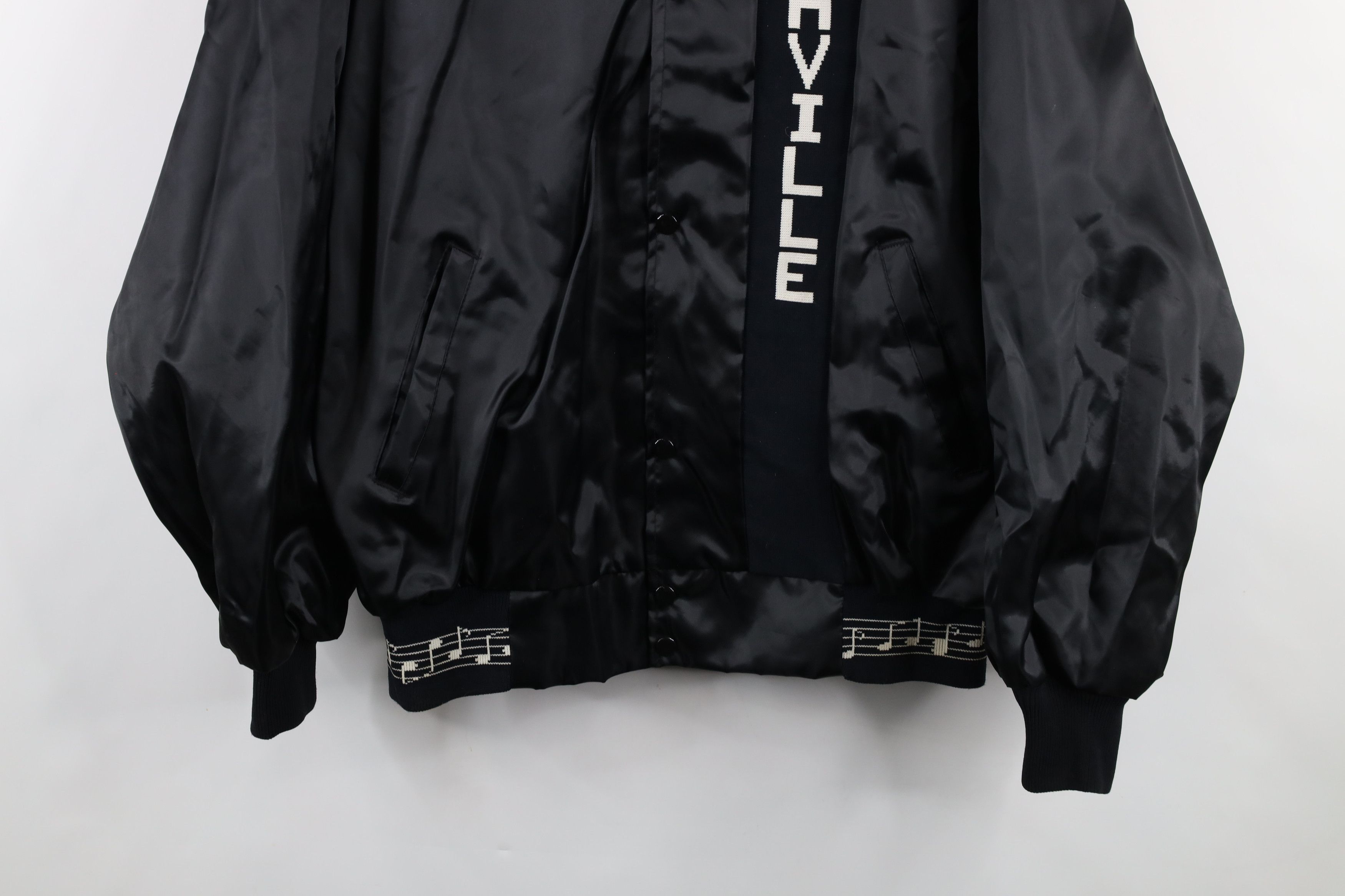 Vintage Vintage 80s 90s Nashville Satin Bomber Jacket Black USA Size US XXL / EU 58 / 5 - 3 Thumbnail