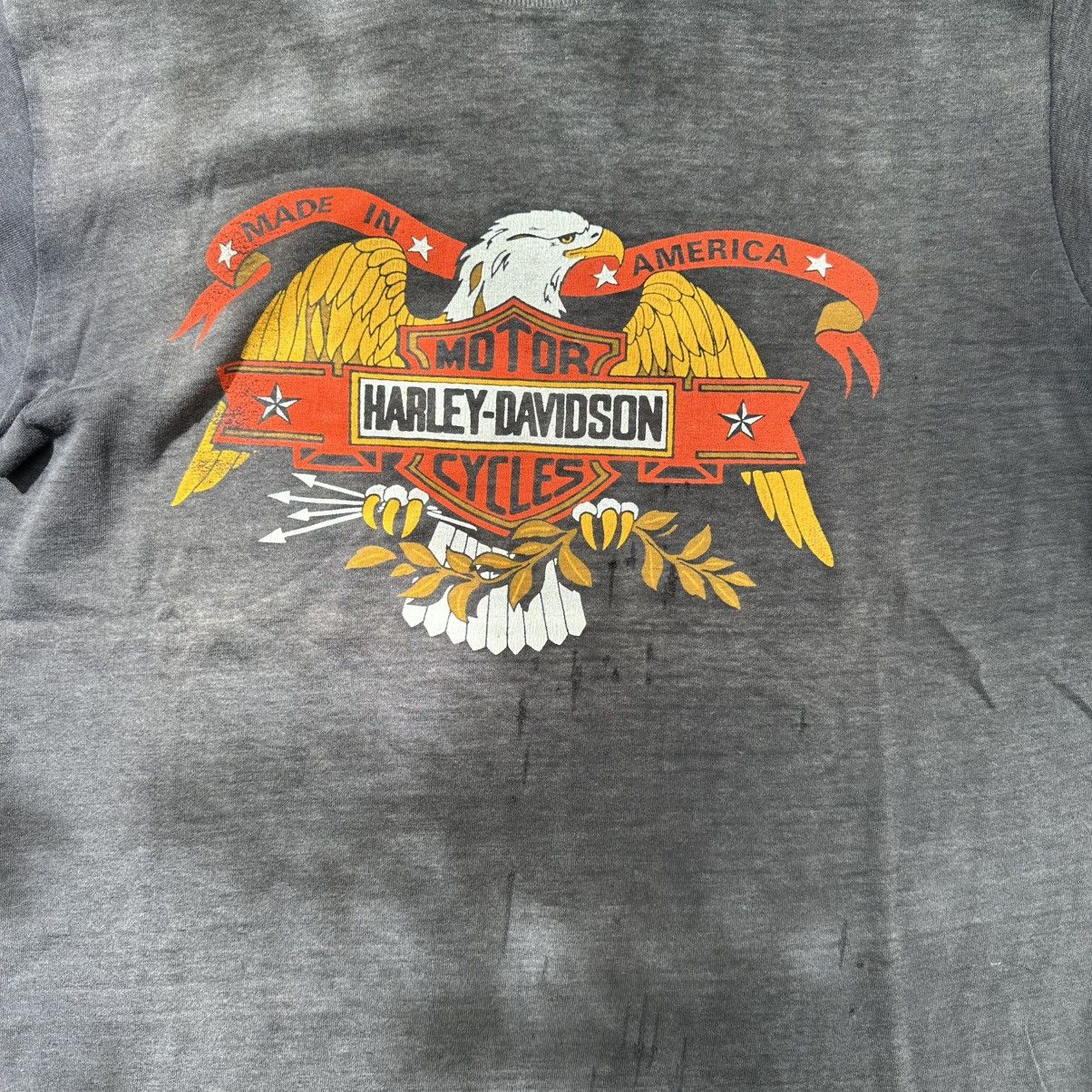 Harley Davidson × Vintage Vintage Harley Davidson Motorcycle T-Shirt Size US L / EU 52-54 / 3 - 2 Thumbnail