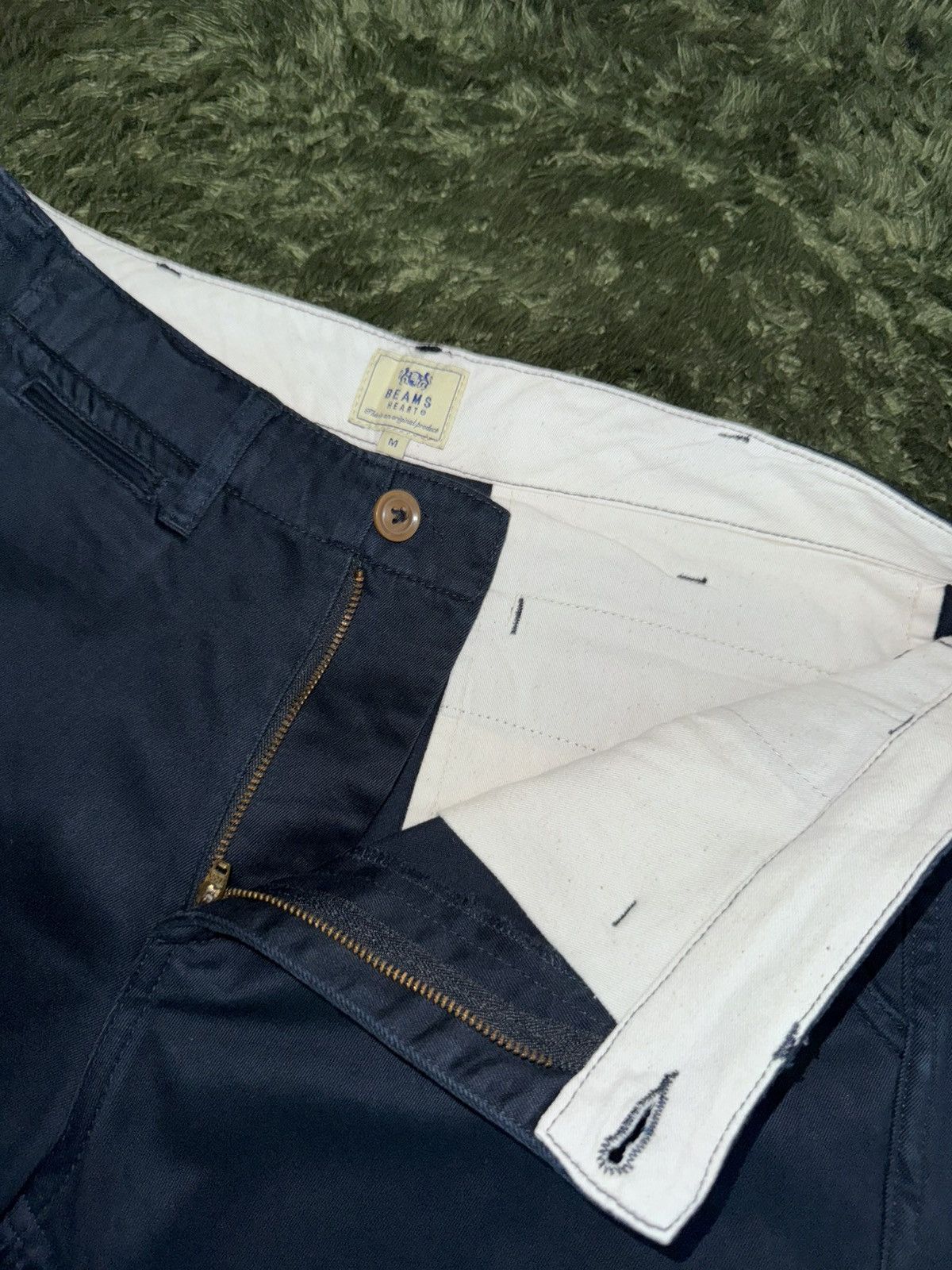 Beams Japan [M] BEAMS HEART JAPAN washed cotton chino pants navy Size US 32 / EU 48 - 4 Thumbnail