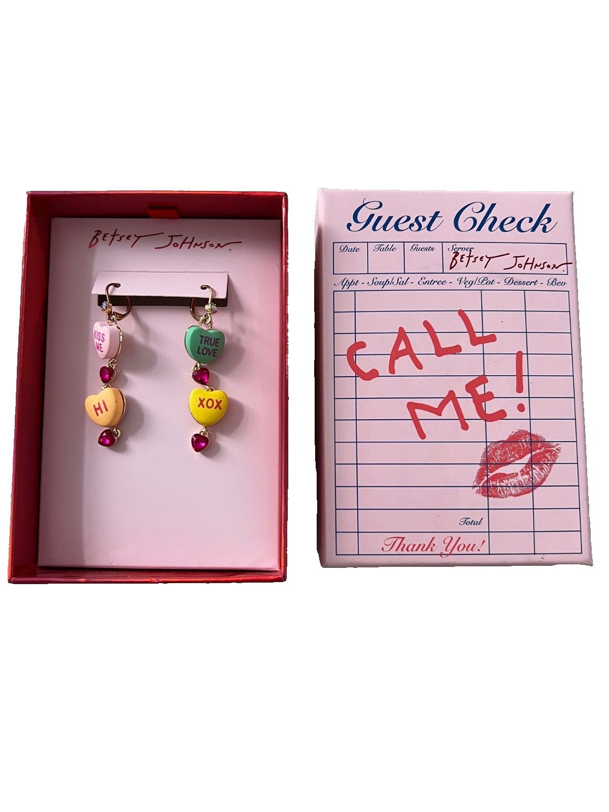 Betsey Johnson Betsey Johnson Earrings Conversation Hearts Sweetheart Drop Size ONE SIZE - 1 Thumbnail