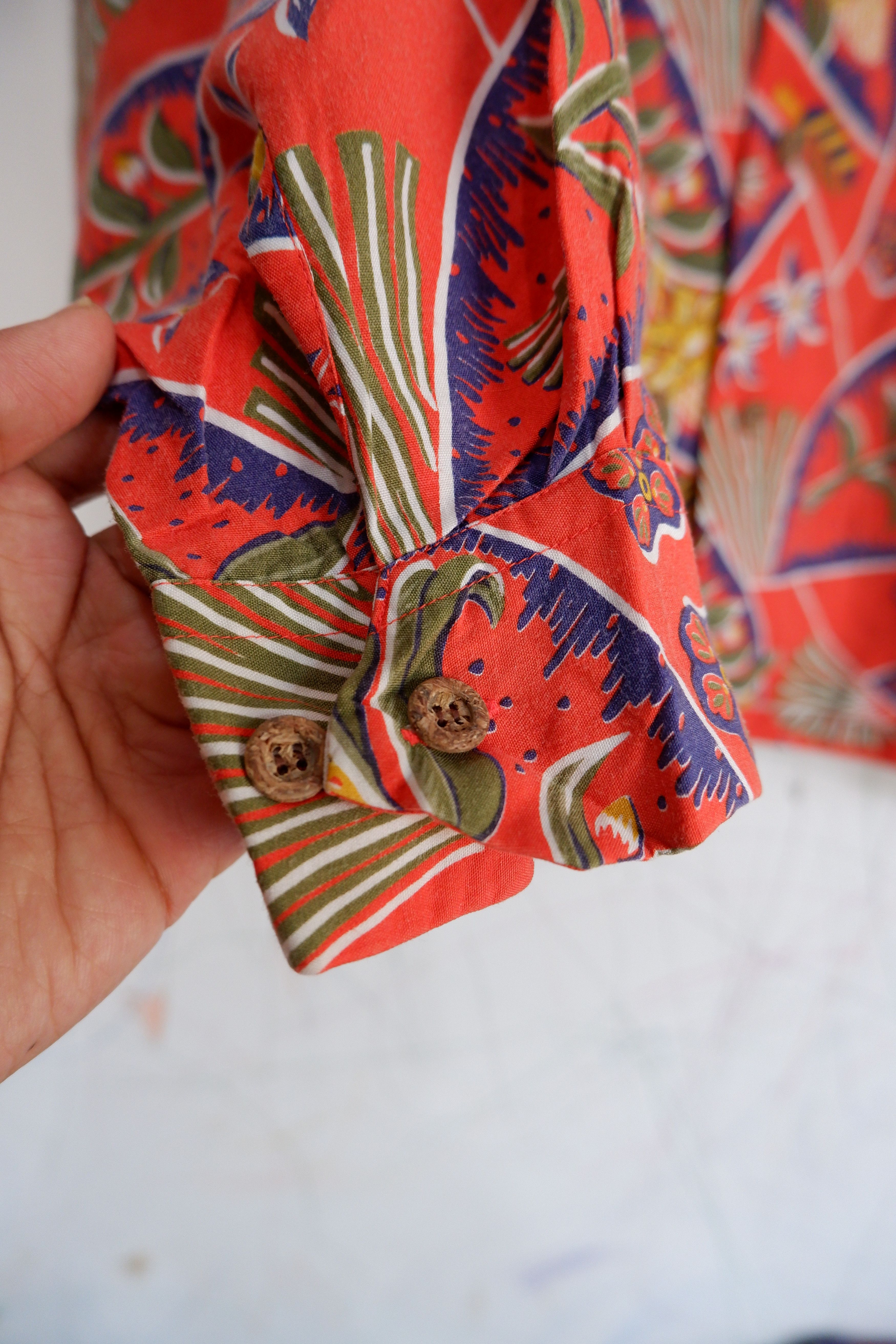 Japanese Brand Vintage THE CASABLANCA Open Collar Rayon Hawaiian Shirt Size US M / EU 48-50 / 2 - 5 Thumbnail