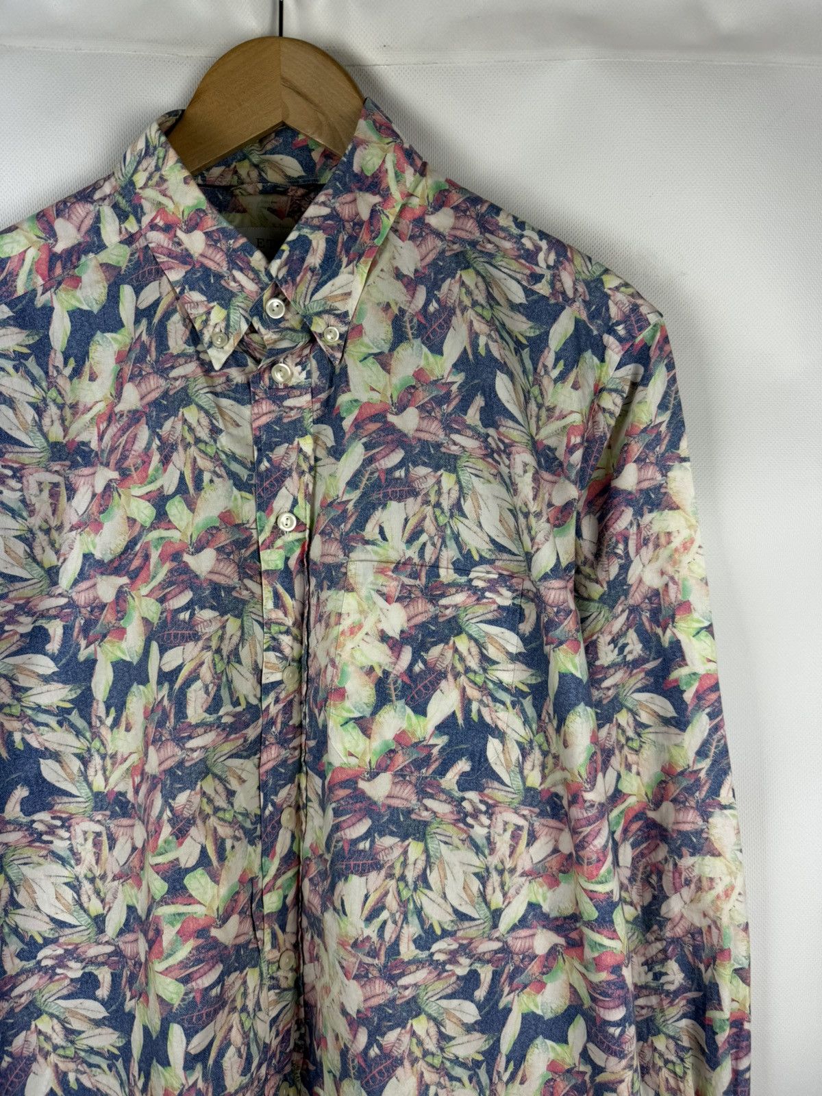 Eton Eton Contemporary Long Sleeve Floral Pattern Button Up Shirt Size US XL / EU 56 / 4 - 5 Thumbnail