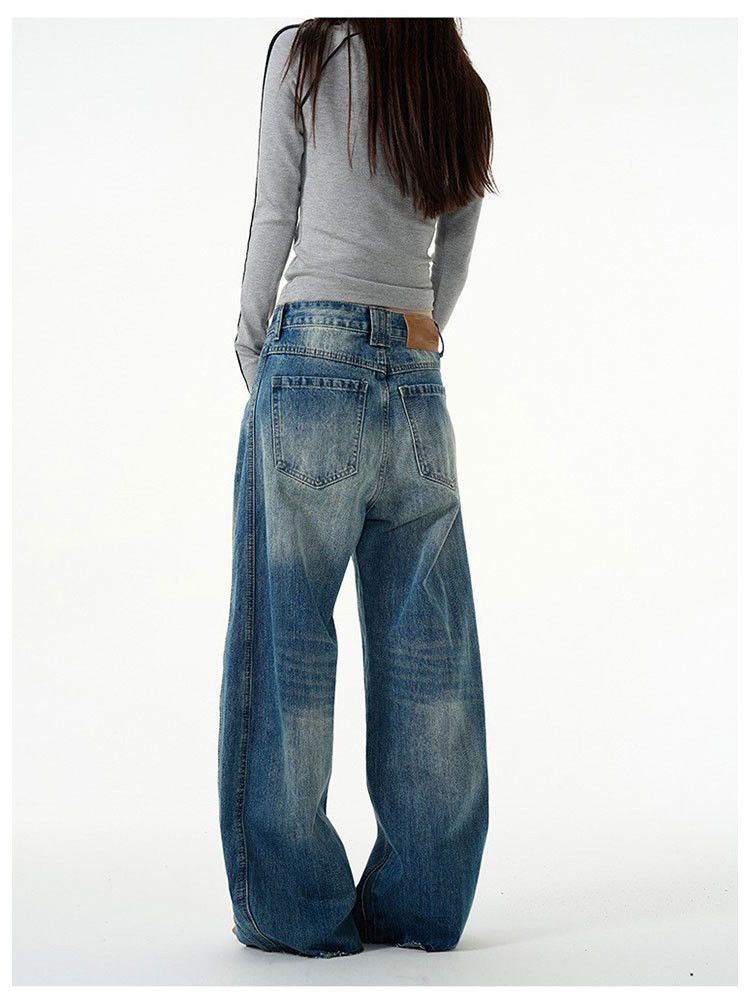 Japanese Brand × Jean Men's American retro washed scimitar jeans Size US 32 / EU 48 - 4 Thumbnail