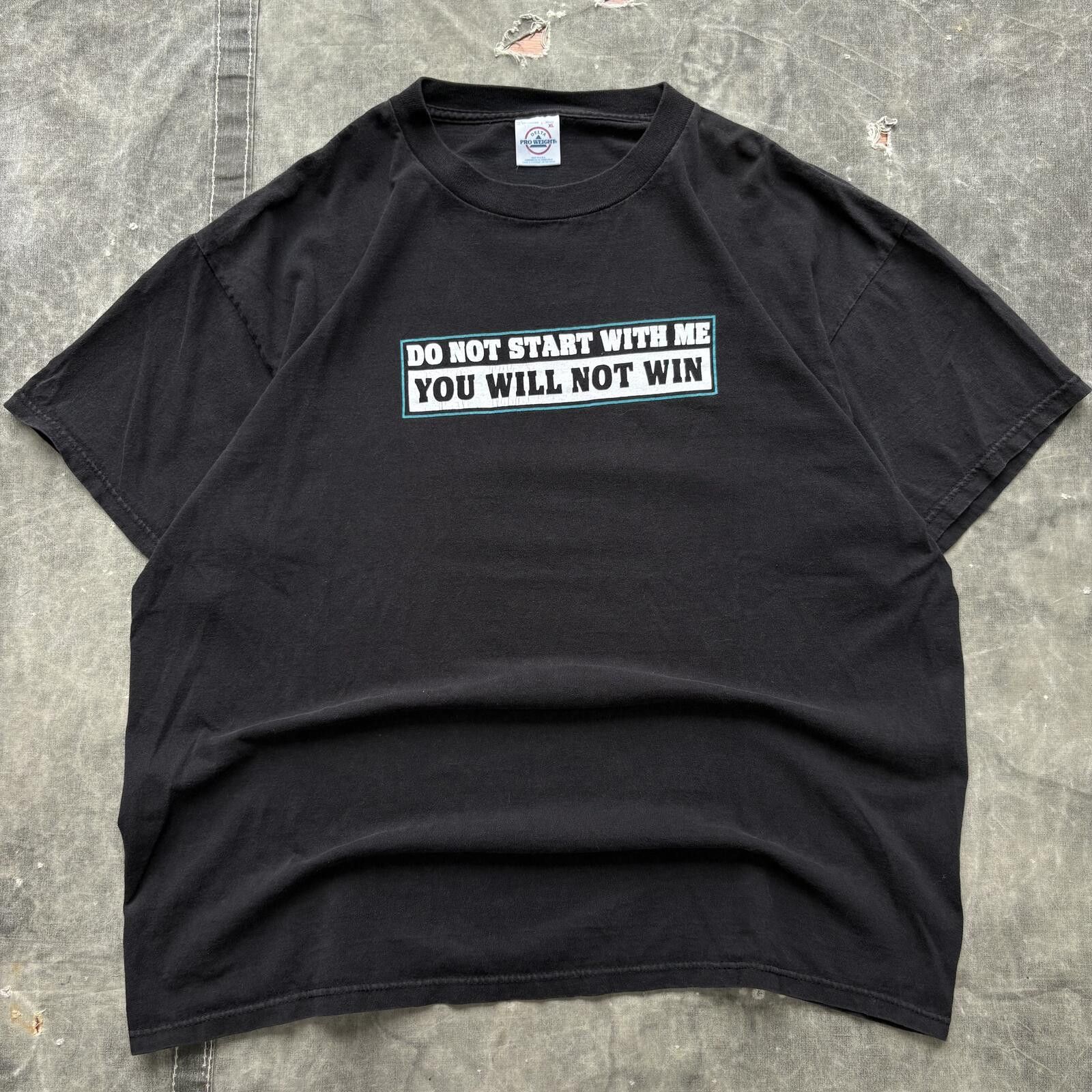 Delta Vintage Y2K Do Not Start With Me You Will Not Win Joke Shirt Size US XL / EU 56 / 4 - 1 Thumbnail
