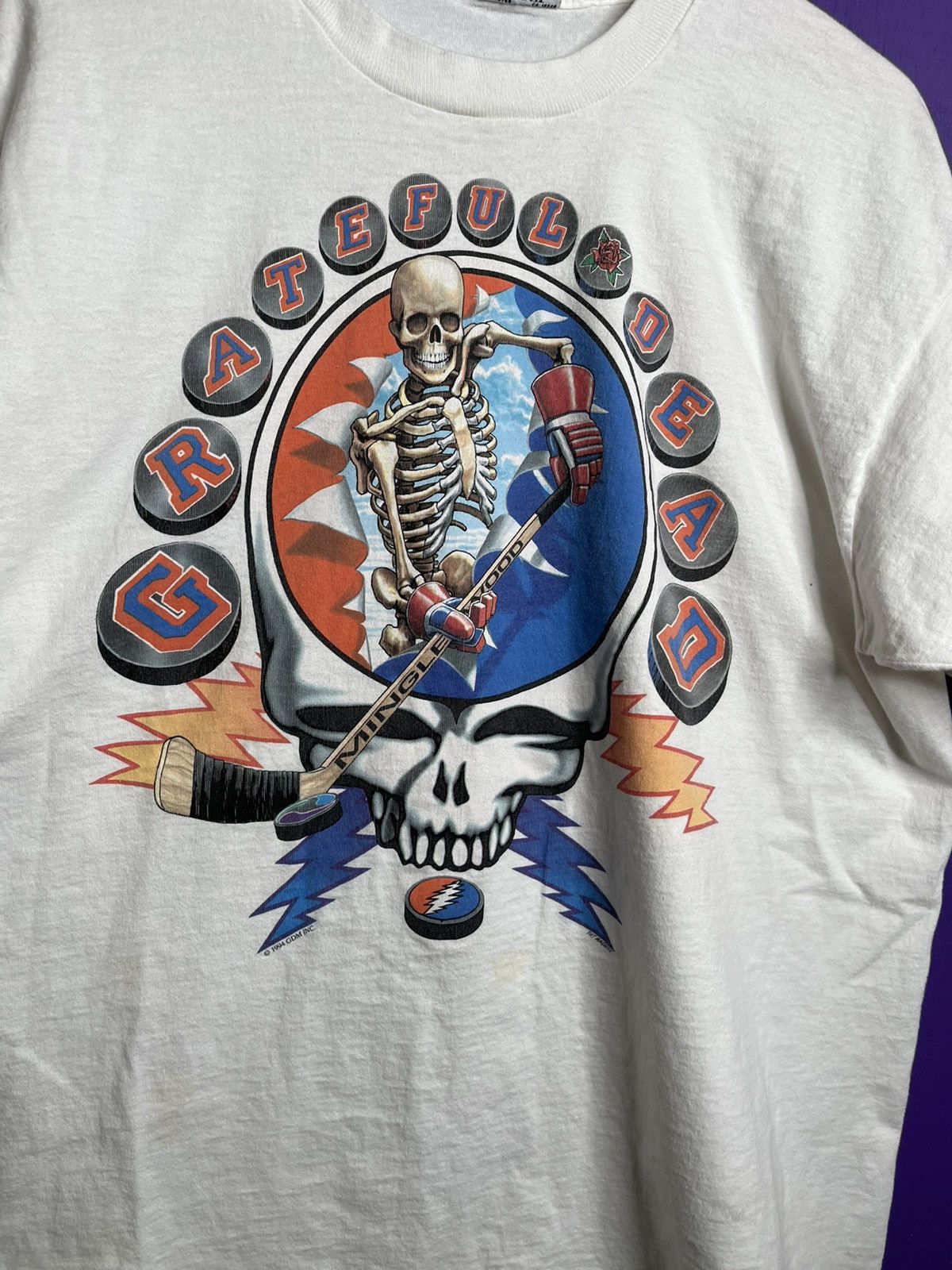 Band Tees × Vintage Vintage 1994 Grateful Dead New York hockey t-shirt Size US XL / EU 56 / 4 - 3 Thumbnail