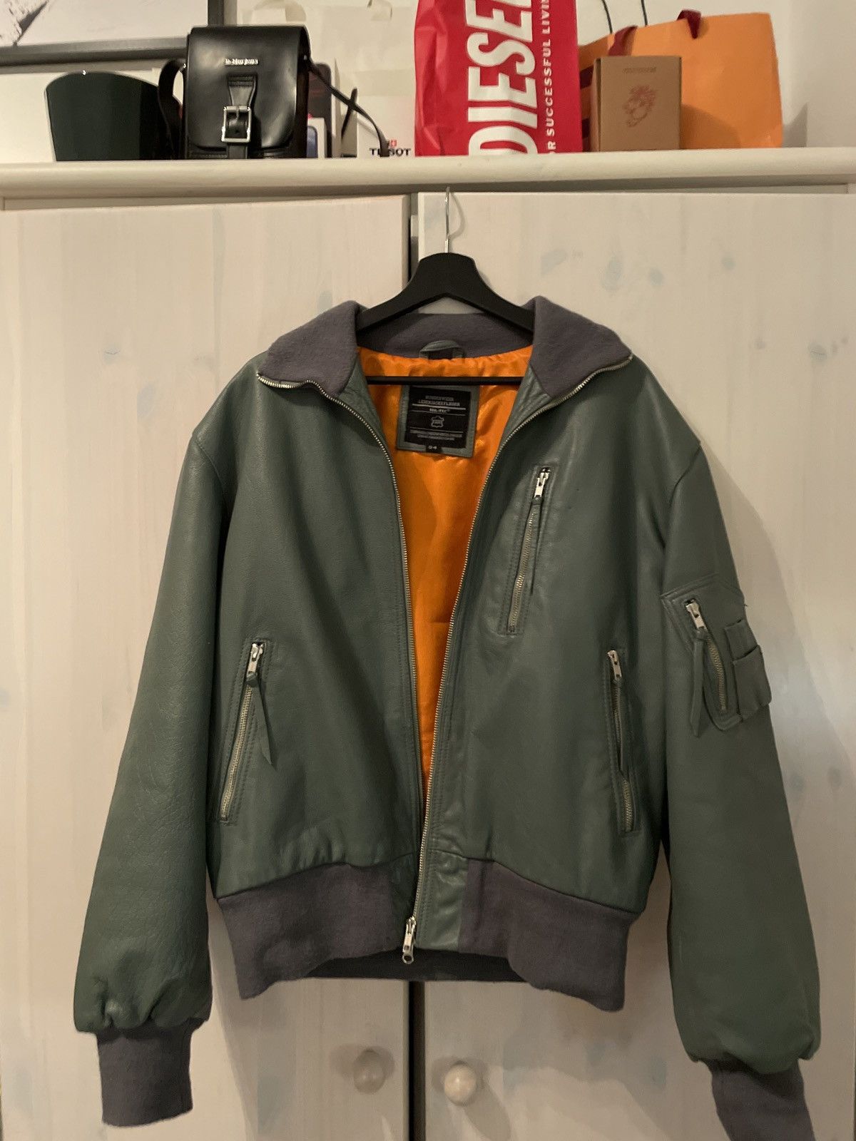 Vintage Vintage 90s German Leather Bomber Jacket Size US L / EU 52-54 / 3 - 5 Thumbnail