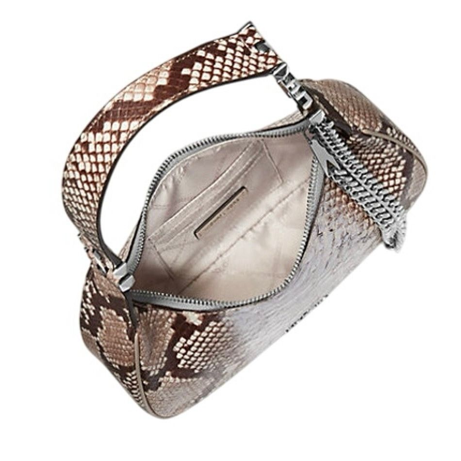 Michael Kors Michael Kors Piper Two-Tone Snake Leather Shoulder Bag Size ONE SIZE - 3 Thumbnail