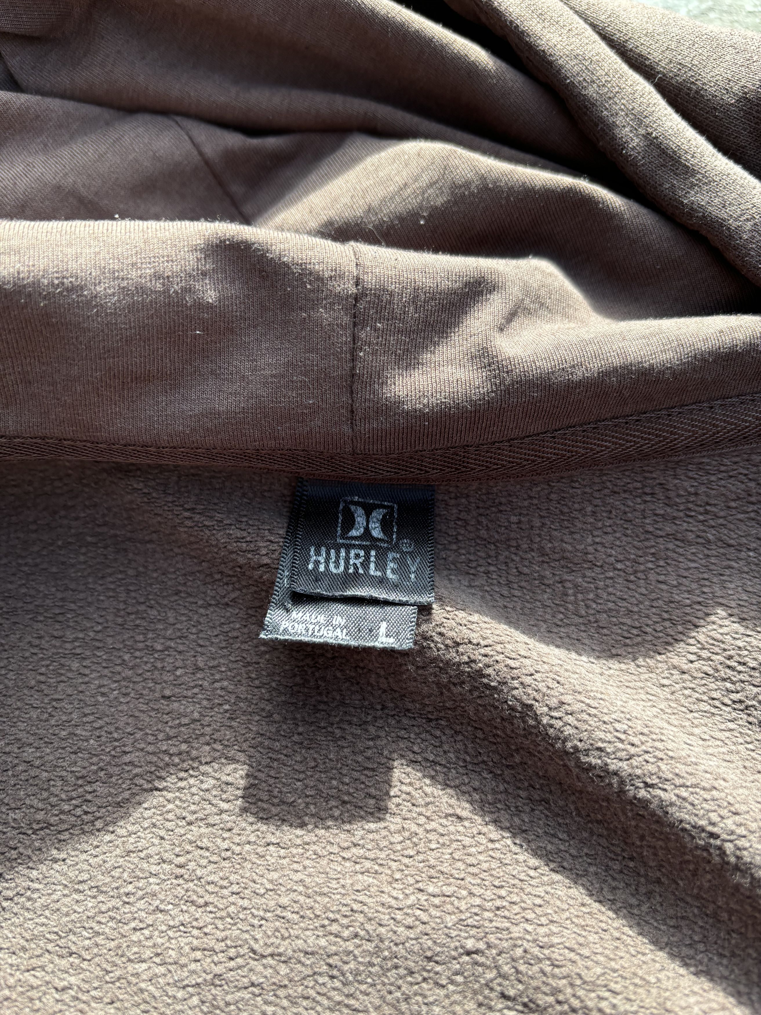 Hurley × Vintage Vintage Faded Hurley Mocha Brown Streetwear Hoodie Size US L / EU 52-54 / 3 - 11 Thumbnail