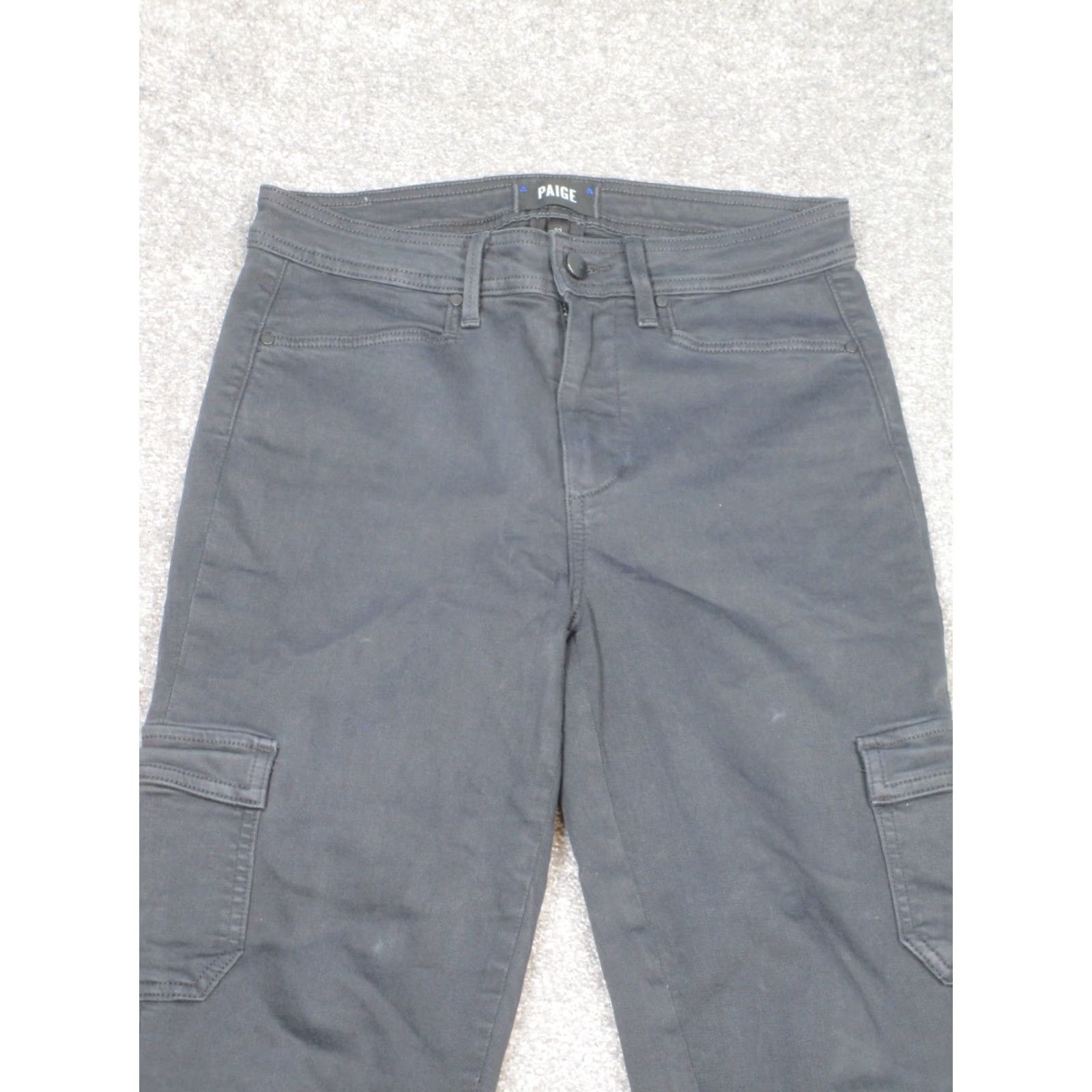Paige Paige Jeans Womens 27 Hoxton Ankle Skinny Gray Denim Cargo Size 27" / US 4 / IT 40 - 4 Thumbnail
