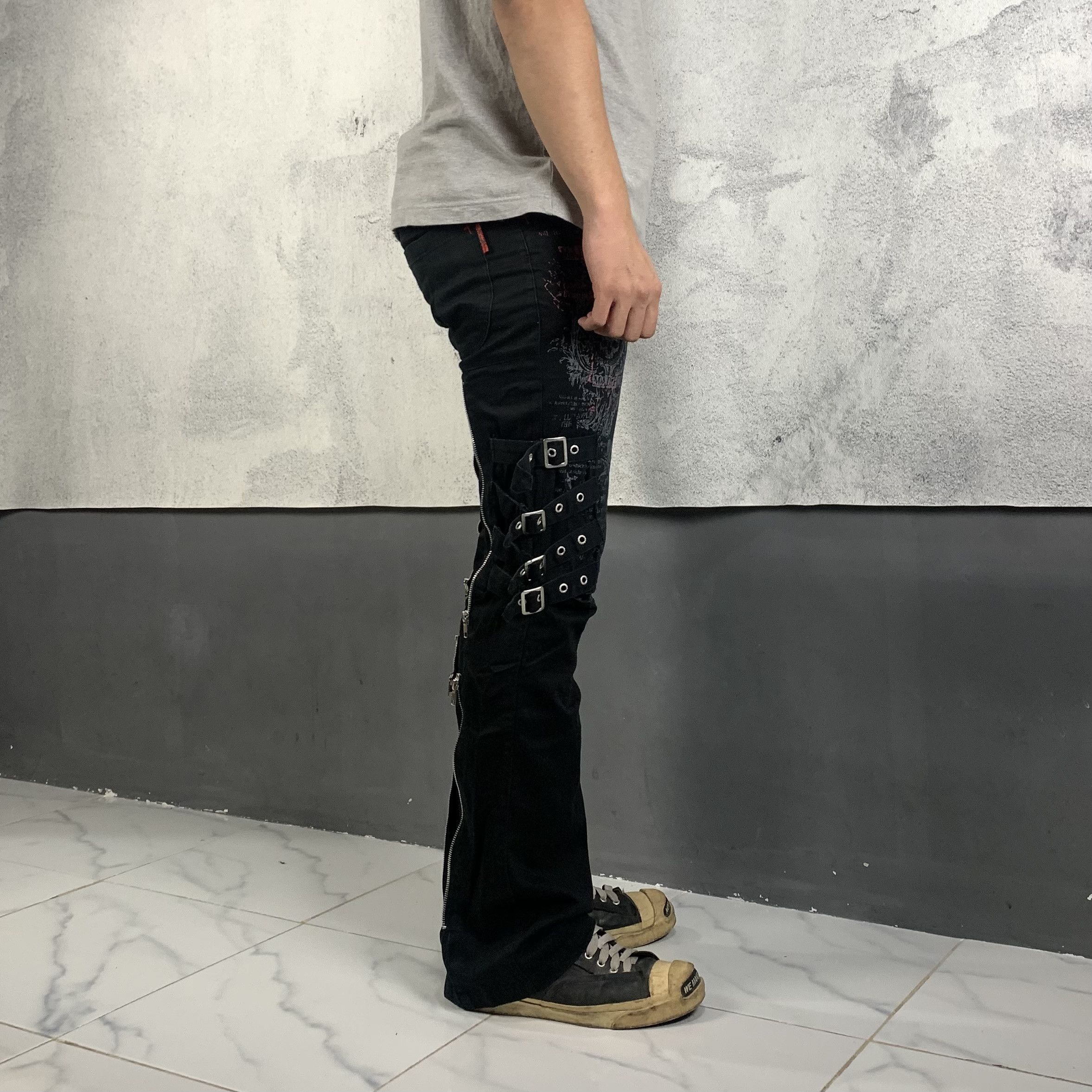If Six Was Nine MAD PUNK Gothic Punk Bondage Pants Opium Size US 31 - 6 Thumbnail