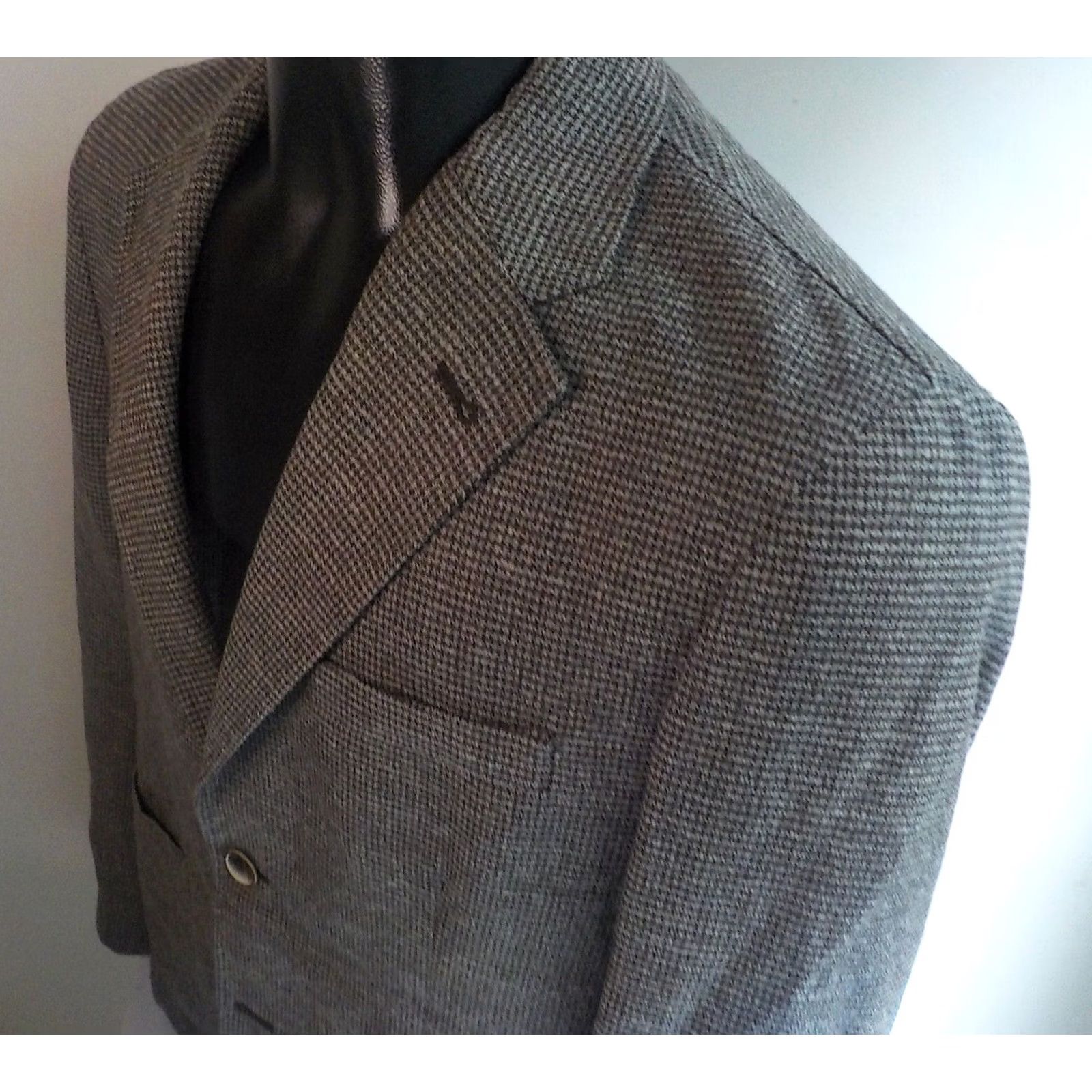 Mossimo MOSSIMO DUTTI Blazer 2 Button Puppy Tooth Italian Fabric Brown 40R Mens Blazer Size 40R - 5 Thumbnail