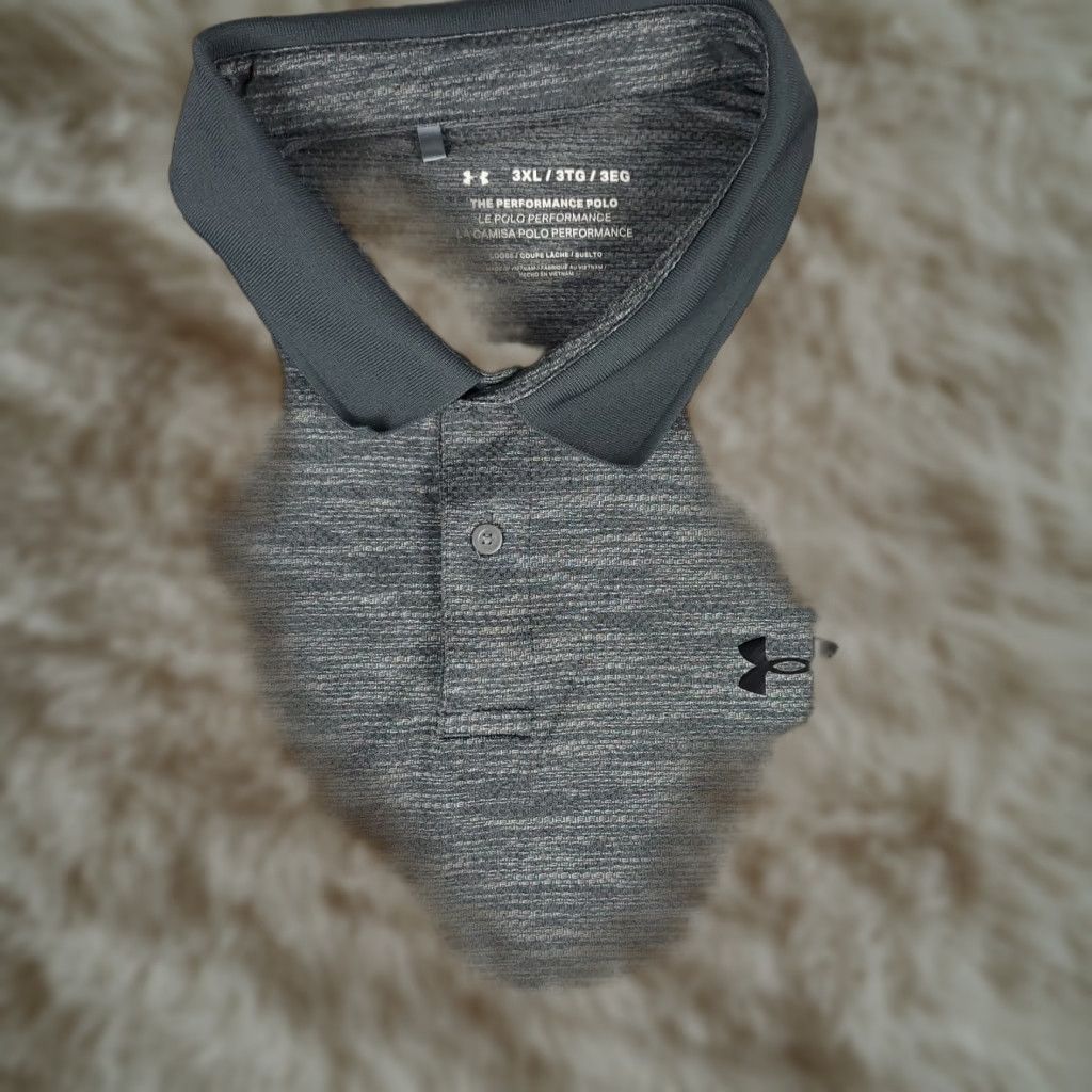Under Armour Under Armour Polo Shirt Mens 3XL Gray Casual Short Sleeve Shirt Mens Polo Under Armour Gray 3XL Vintage? No. Size US XXL / EU 58 / 5 - 1 Thumbnail