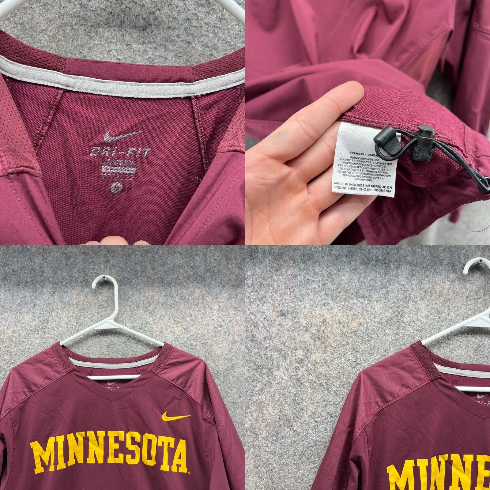 Nike Nike Sweatshirt Men Medium Pullover Burgundy Red Dri-Fit Athletic Logo Crew Neck All Seasons Sportswear Mens Size US M / EU 48-50 / 2 - 8 Thumbnail