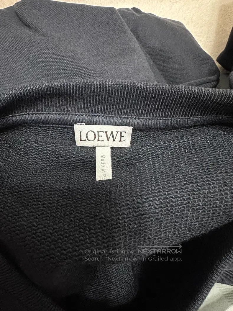 Loewe Loewe Navy Blue Embroidered Logo Sweatshirt Size M / US 6-8 / IT 42-44 - 4 Thumbnail