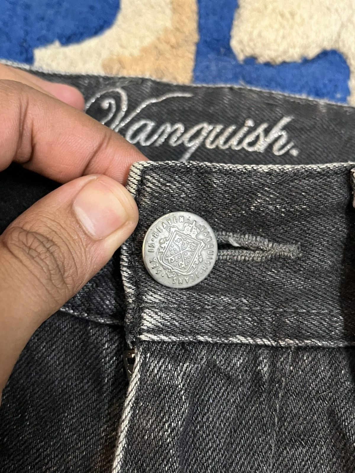 Beauty Beast × Vanquish × Vintage Vintage Vanquish Straight Cutting Black Denim Size US 31 - 5 Thumbnail