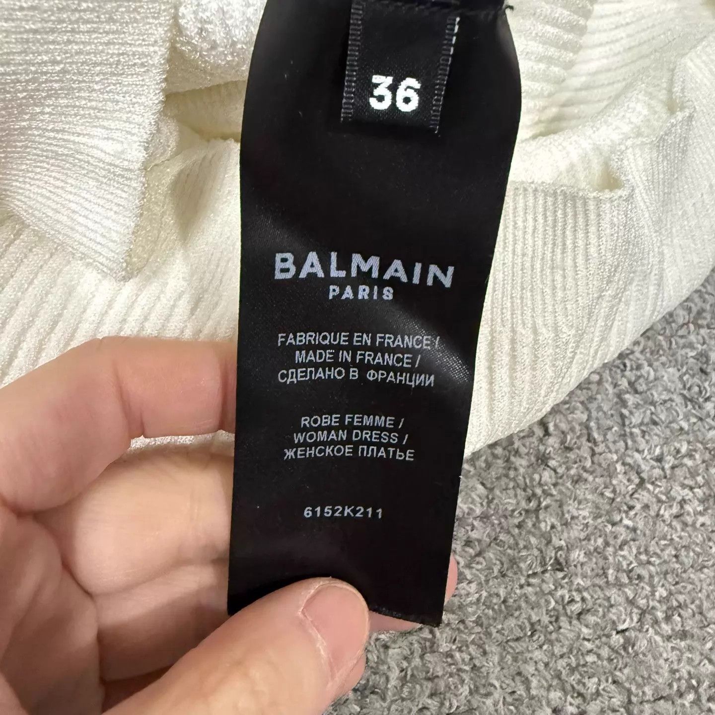 Balmain Balmain Gold Button Knit Dress 36 Mint Size XS / US 0-2 / IT 36-38 - 4 Thumbnail
