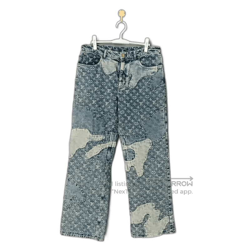 Louis Vuitton Nigo Deconstructed Denim Pants.