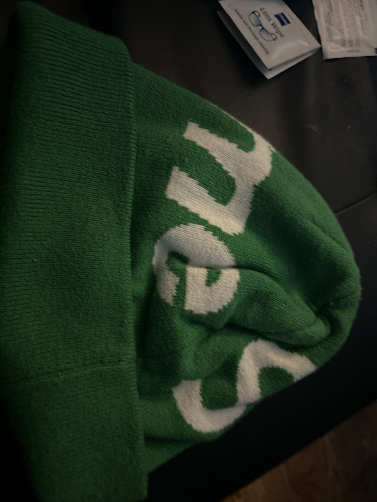 Supreme Supreme Beanie Big Logo Green Size ONE SIZE - 2 Thumbnail