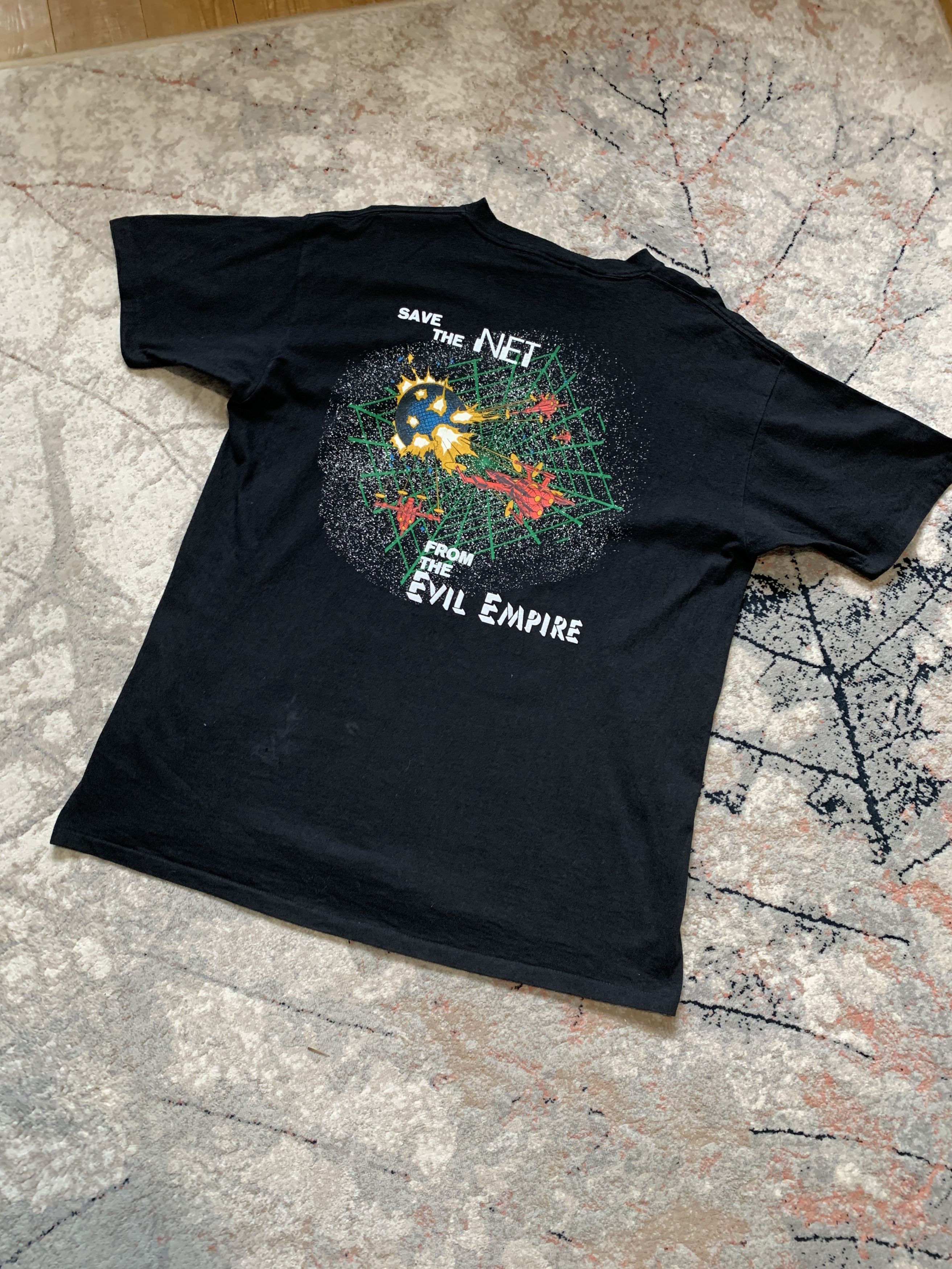 Vintage Vintage Save The NET From The Evil Empire Tee Size US XL / EU 56 / 4 - 1 Thumbnail