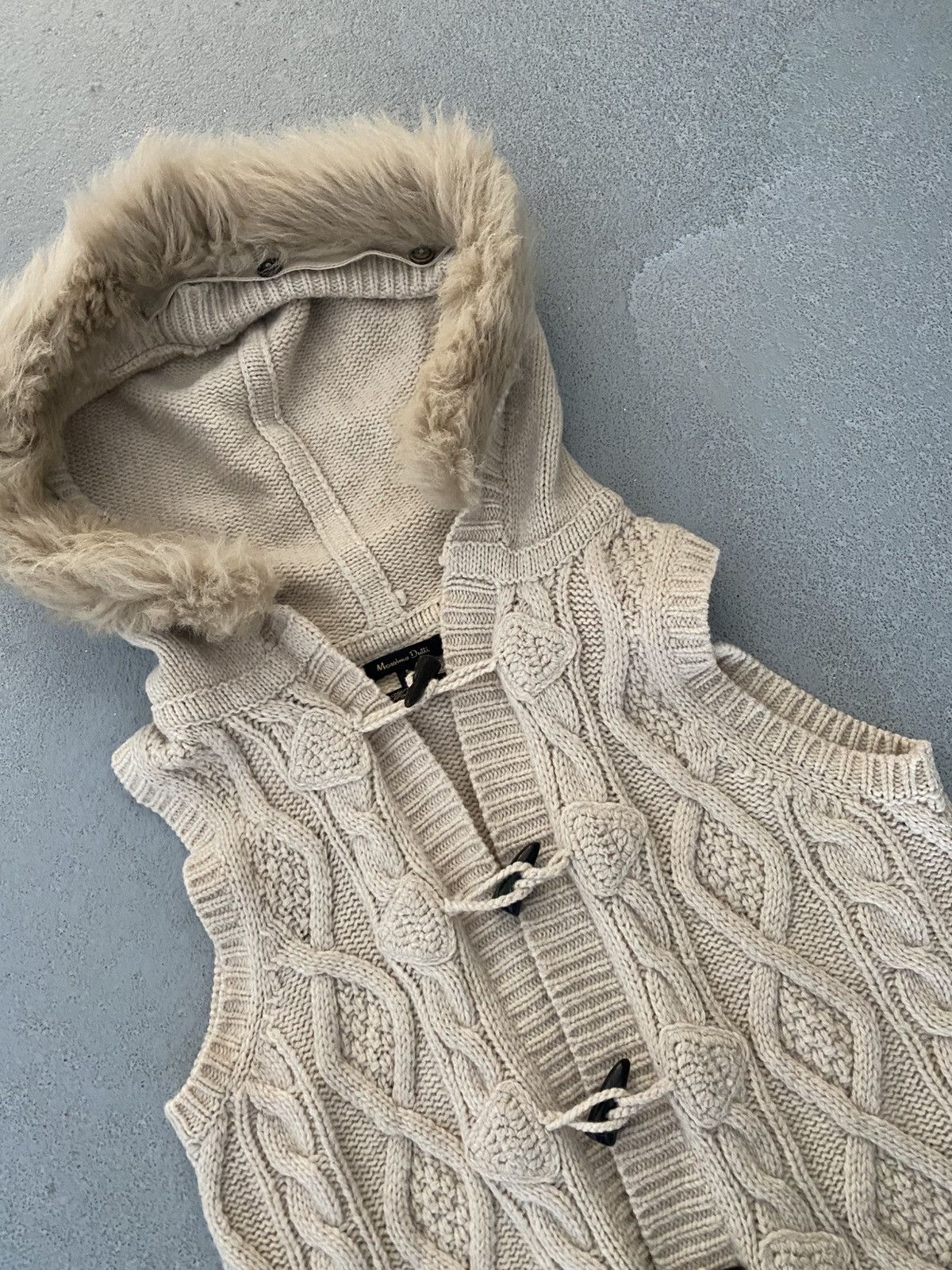 Massimo Dutti Massimo Dutti Knitted Fur Wooden Lockers Vest Size S / US 4 / IT 40 - 3 Thumbnail