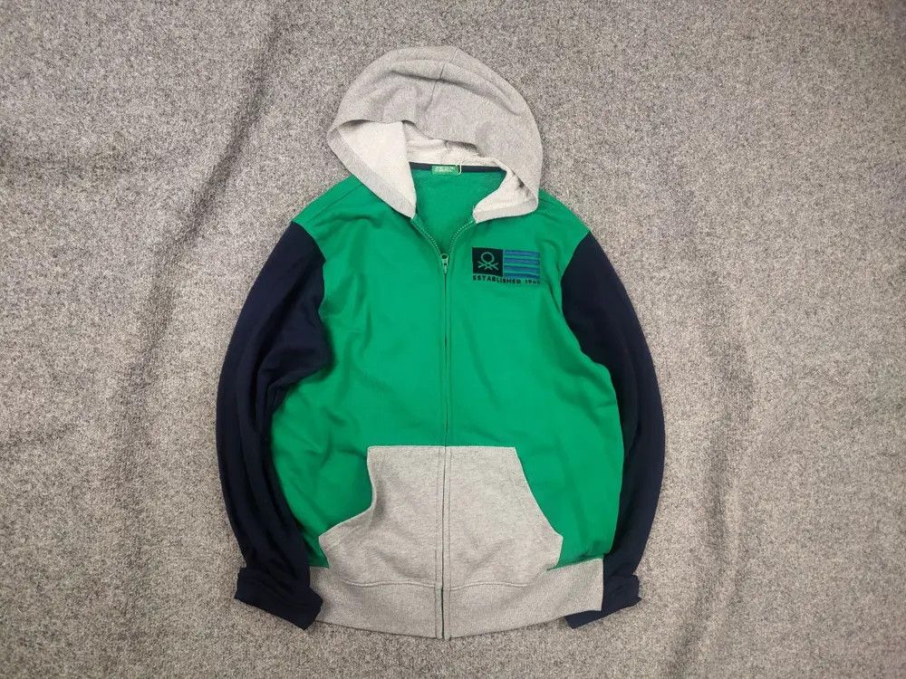 United Colors Of Benetton United colors of benetton Design cotton Logo Zip Hoodie Size US S / EU 44-46 / 1 - 1 Thumbnail