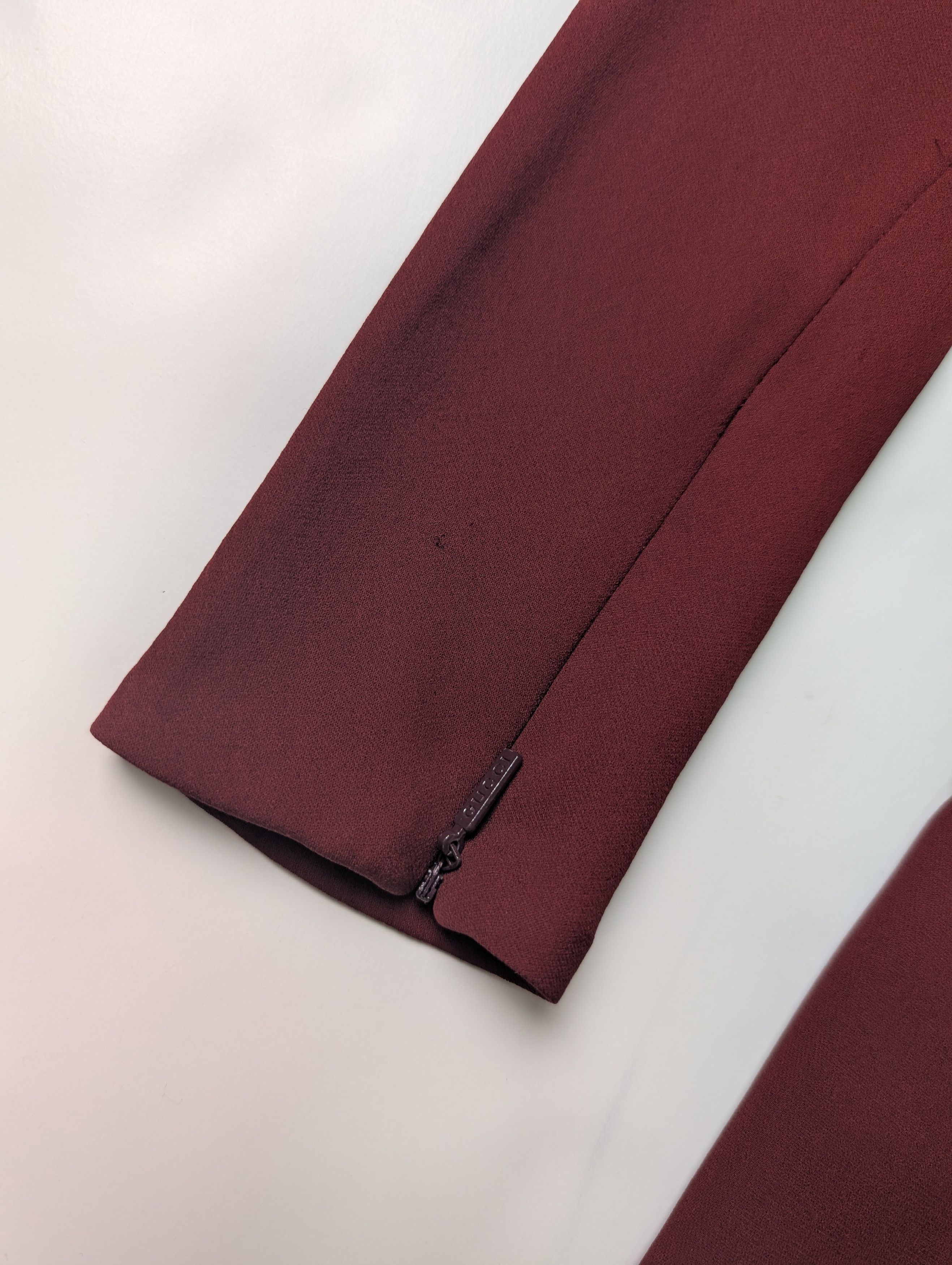 Gucci Gucci Burgundy Asymmetric Dress Size S / US 4 / IT 40 - 3 Thumbnail