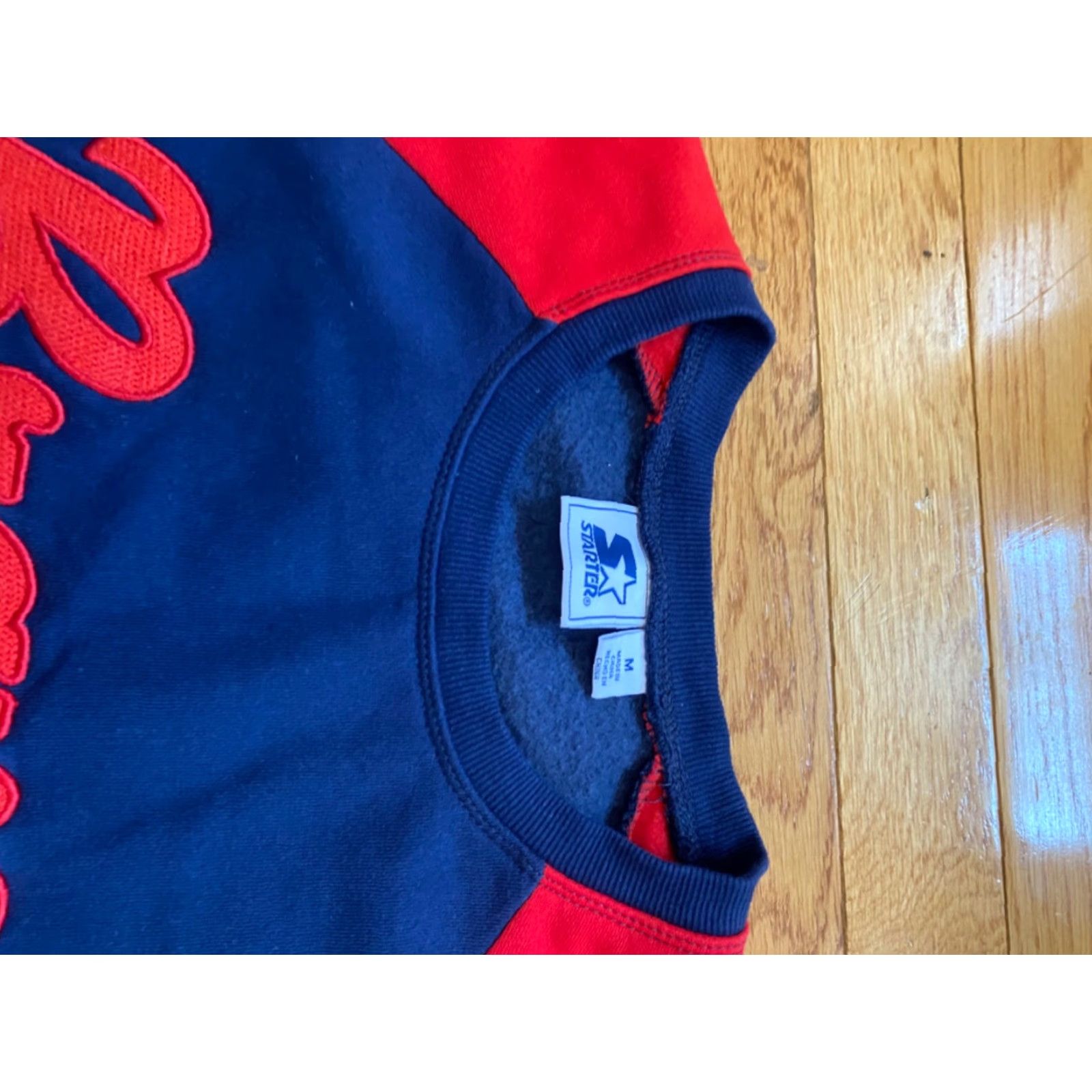 Starter VINTAGE Starter Atlanta Braves Crewneck Sweatshirt Men’s M Navy Embroidered 90s Grunge Sports Pullover Size US M / EU 48-50 / 2 - 3 Thumbnail