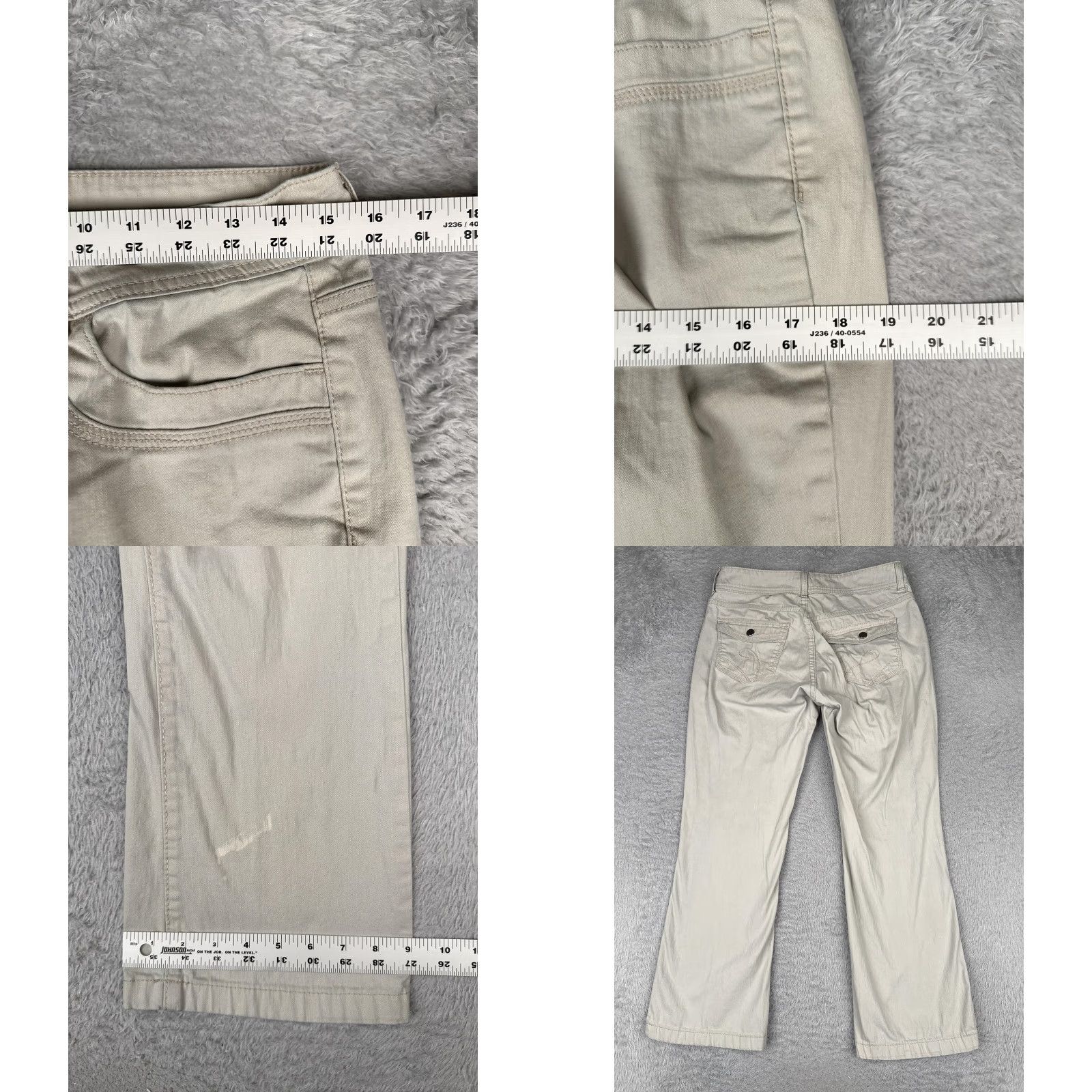 Lee Riders By Lee Jeans Womens 8P Petite Beige Mid Rise Straight Jeans Size 30" / US 8 / IT 44 - 9 Thumbnail