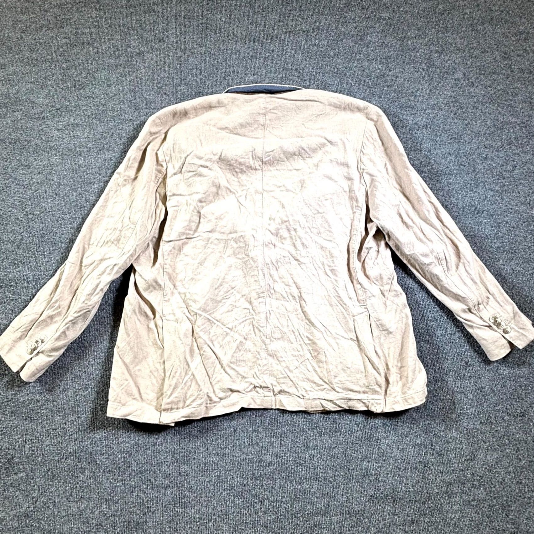 Cremieux Cremieux Blazer Mens 2XL Beige Notch Lapel Two-Button Formal Office Wear Blazer Mens Beige 2XL Size 48R - 2 Thumbnail