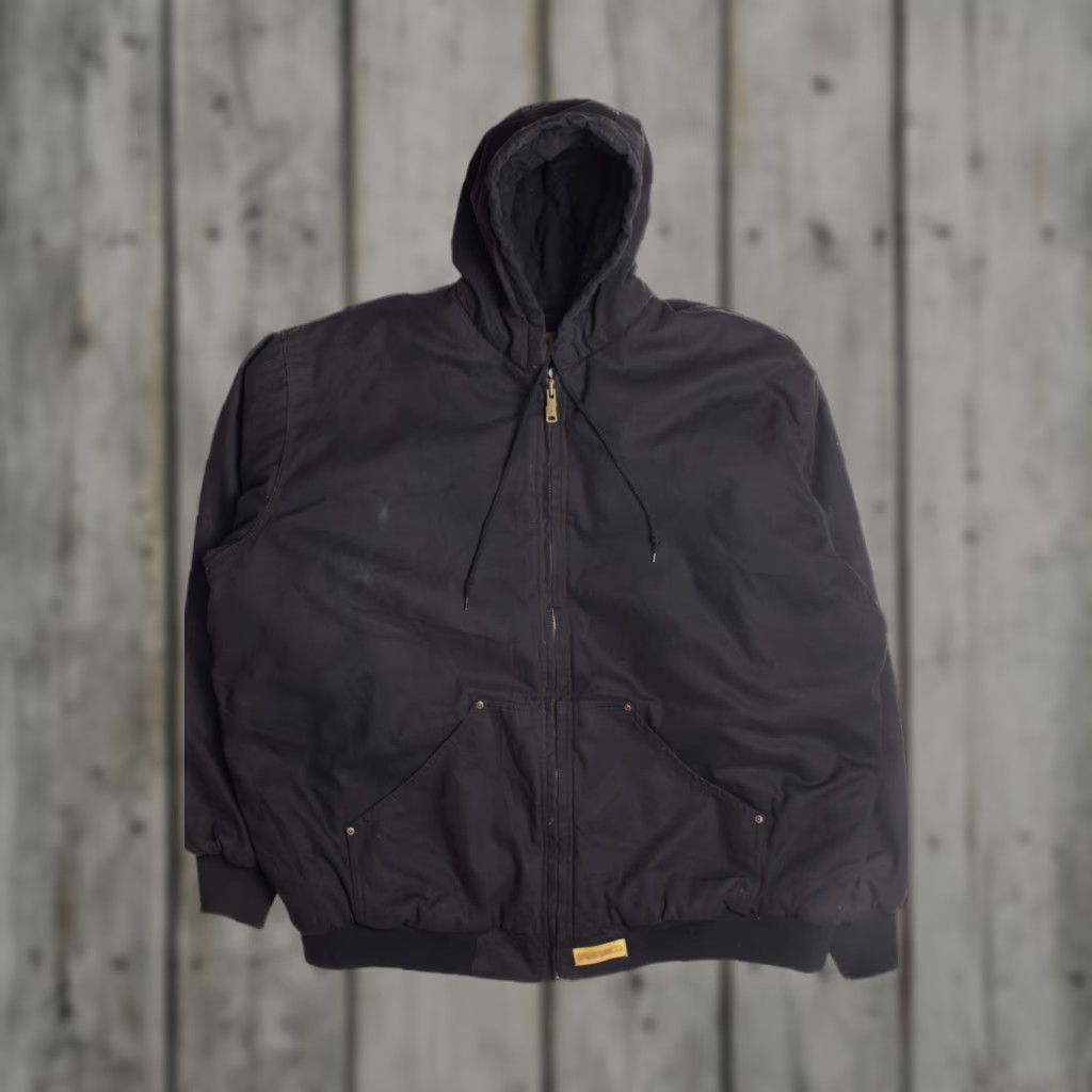 Vintage VINTAGE Wolverine Coat Hooded Jacket Heavy Duty XX-Large Black Winter Coat Hooded Jacket Heavy Duty Wolverine Size US XXL / EU 58 / 5 - 1 Thumbnail