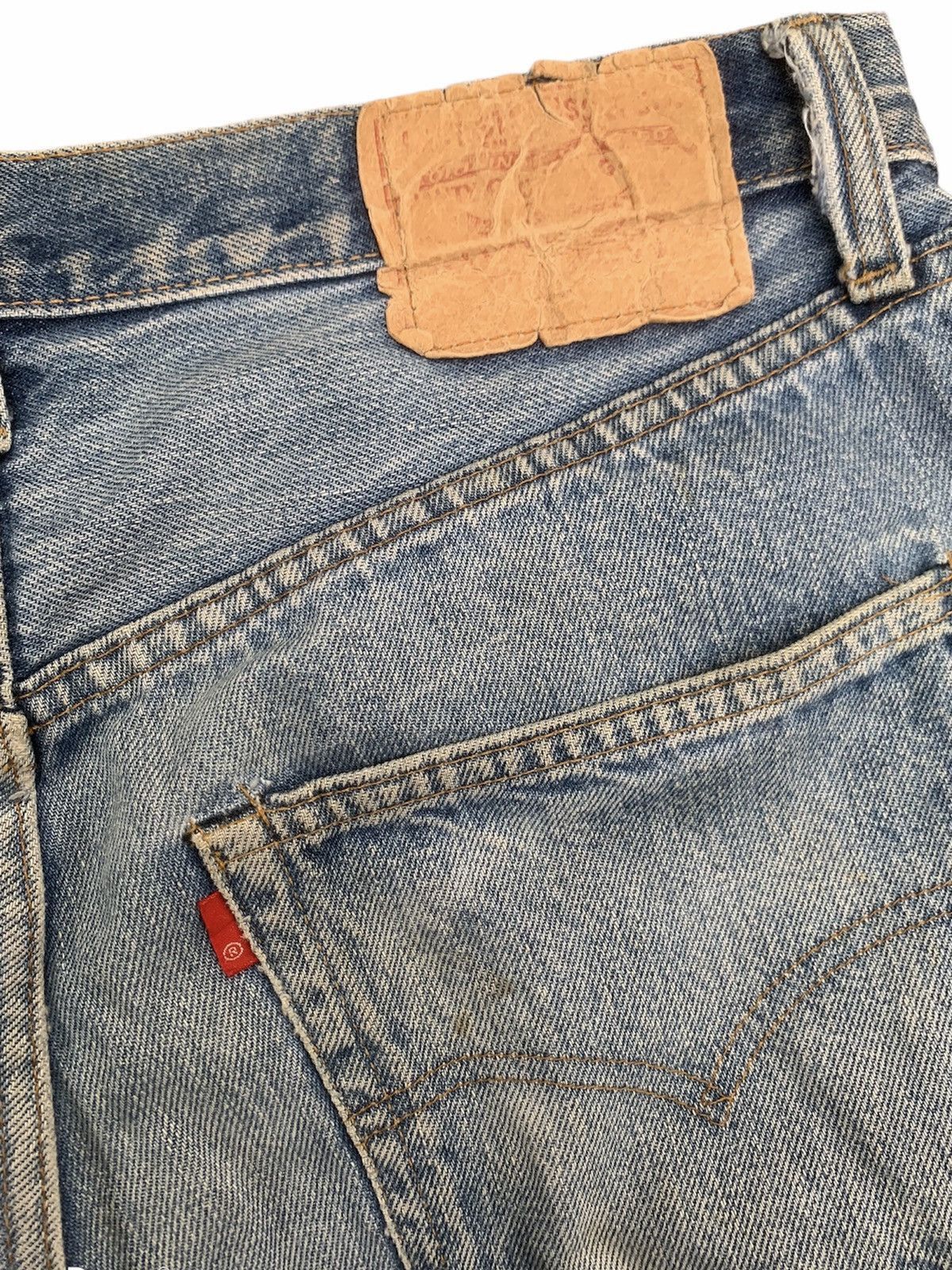 Levi's Vintage 80s Levi's 501 Selvedge Made in USA Distressed Denim Size US 33 - 13 Thumbnail