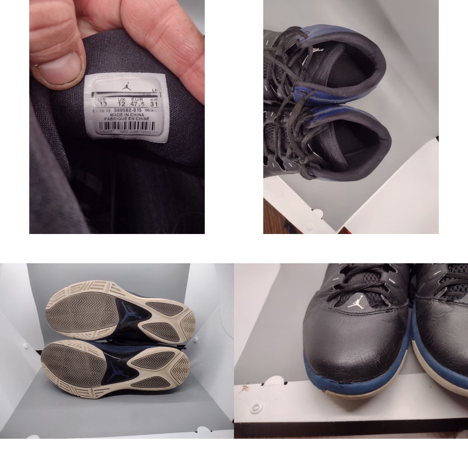 Nike Nike Mens Jordan Prime Fly Basketball Shoes Mid Top Black Blue 13 599582-015 Nike Prime Basketball Shoes Mens size 13 Black Blue Size US L / EU 52-54 / 3 - 8 Thumbnail