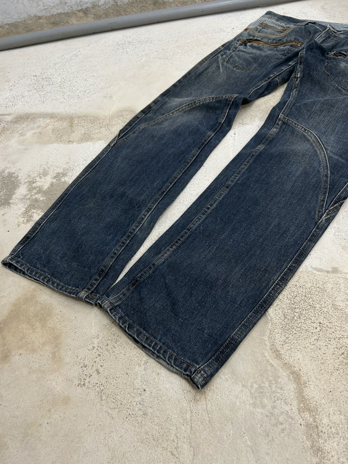 Japanese Brand Made In Heaven Unique Knee Arrow Kapital Style Junya Watanab Size US 33 - 4 Thumbnail
